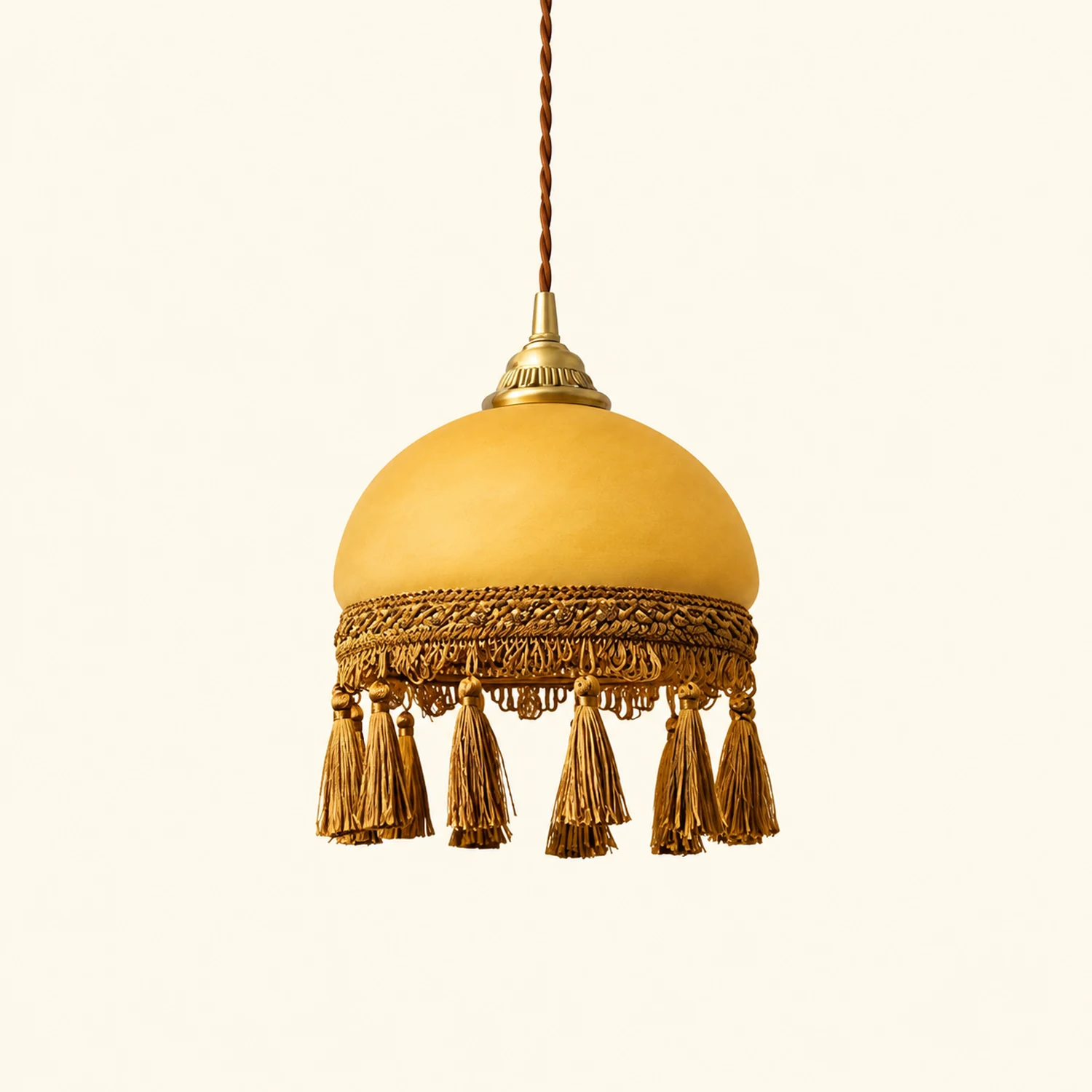 French Tassels Brass Pendant Light - Lumpaz