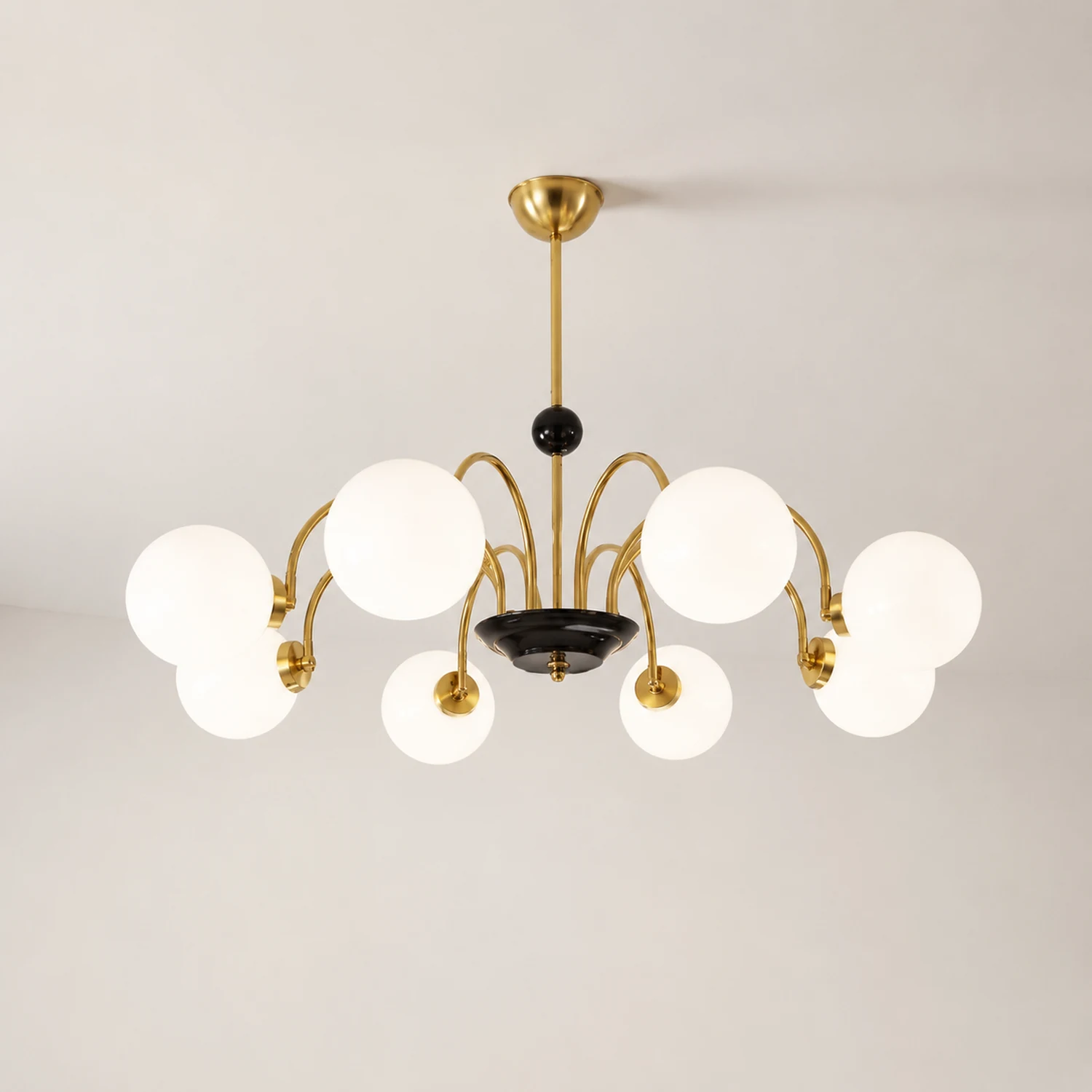 Modern Globe Glass Art Deco Chandelier, Living Room - Lumpaz