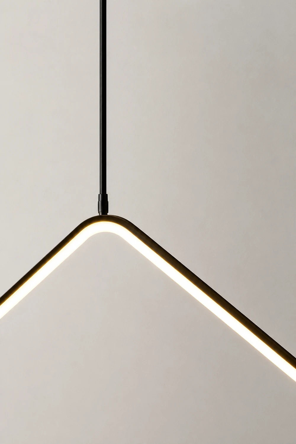 Modern Wavy Linear Pendant Light Double, Black/Gold - Lumpaz