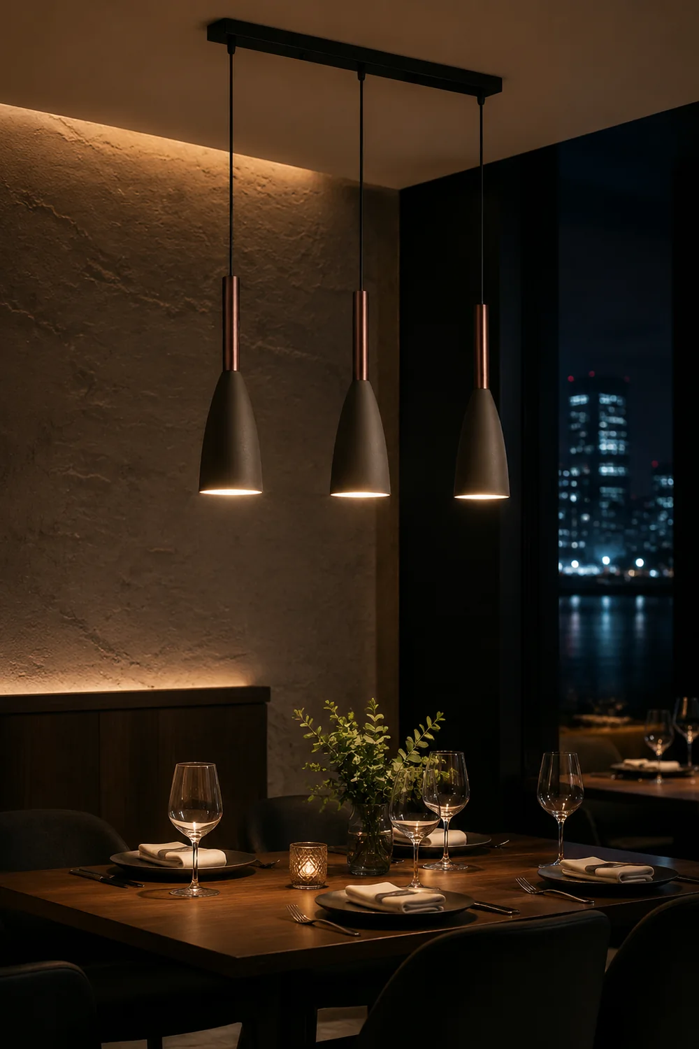 Morandi Kitchen Island Pendant Light Cluster, Wood/Metal - Lumpaz