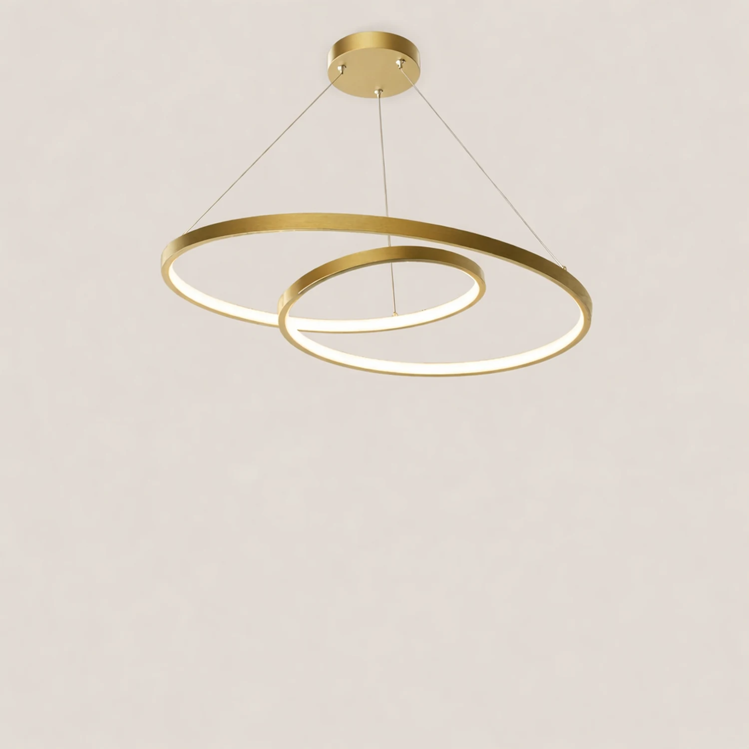 Arisha Pendant Light Curved Circle, Brass - Lumpaz