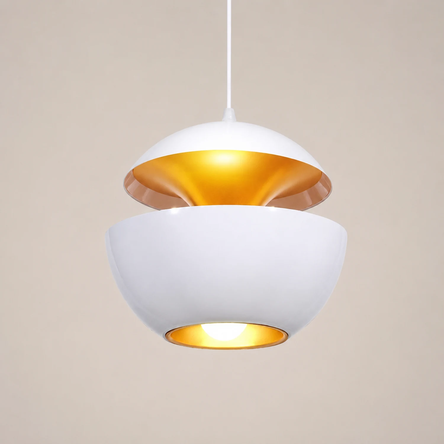 Nazifa Metal Modern Pendant Light, Black / White - Lumpaz