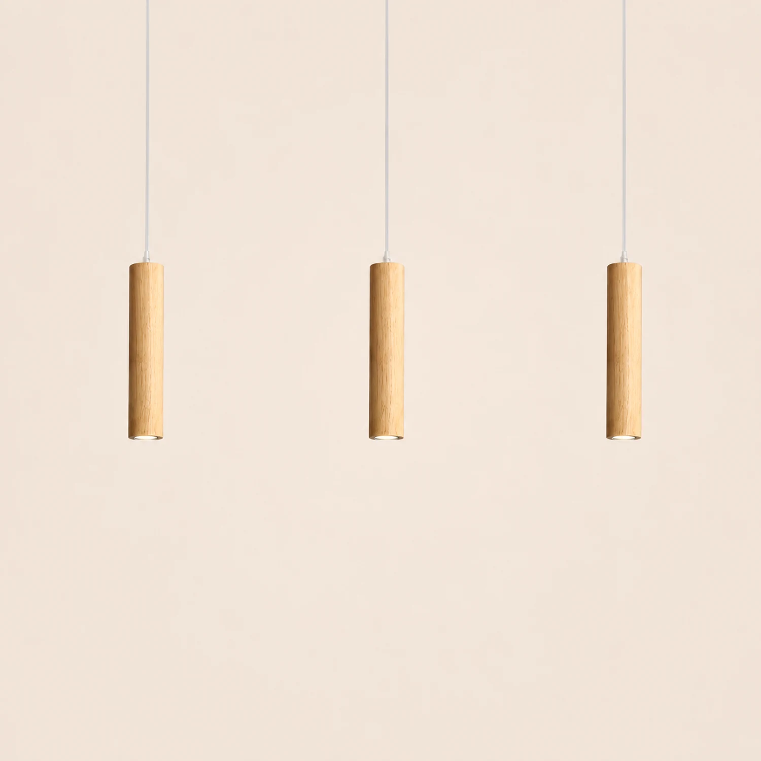 Ozawa Cylindrical Wood Pendant Light for Bedroom Kitchen Island - Lumpaz