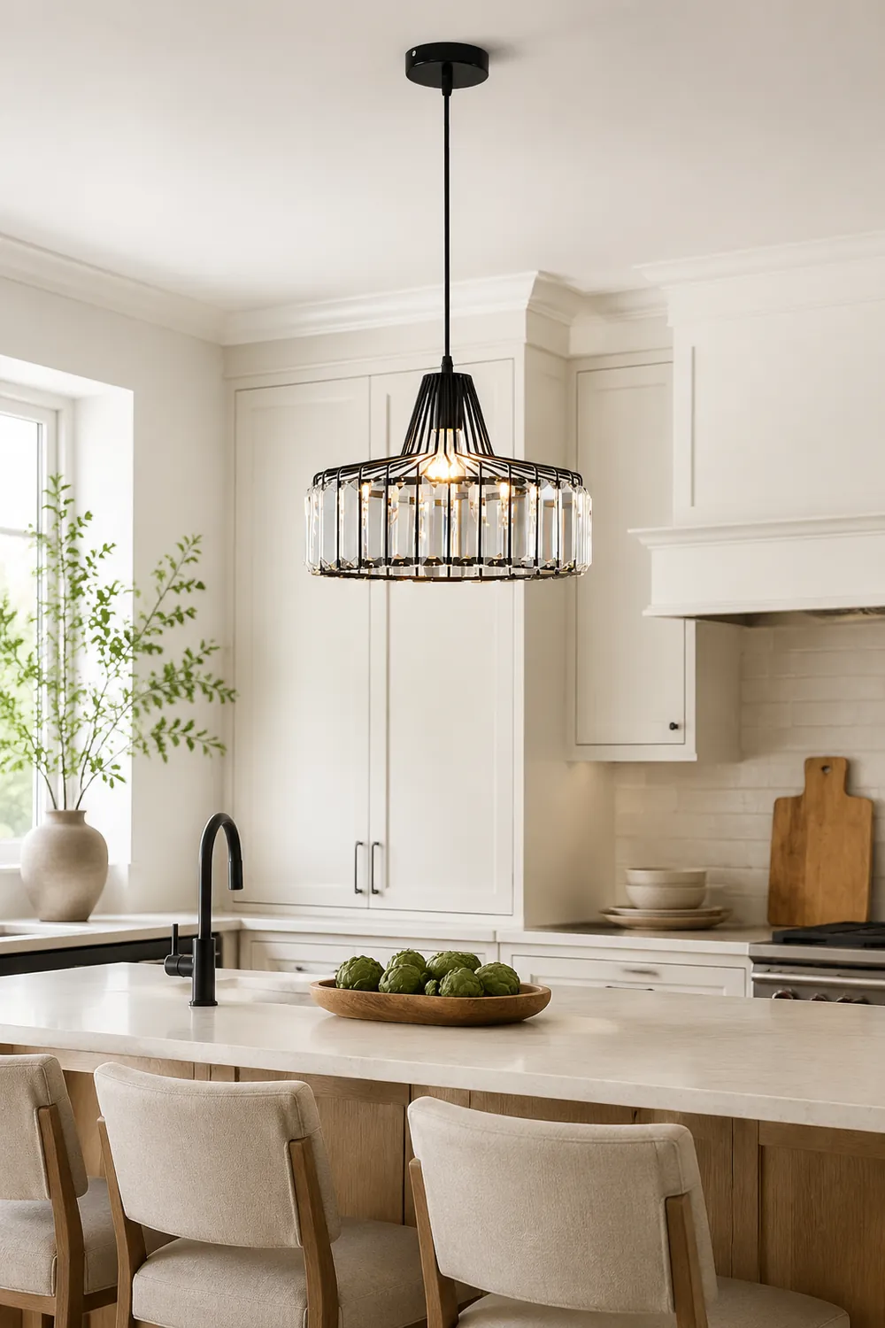 Crystal Drum Pendant Lamp - Lumpaz
