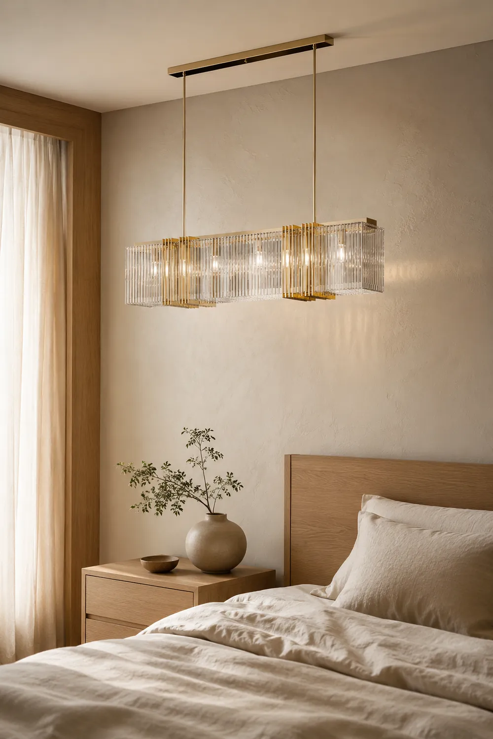 Kajetan Metal Chandelier Pendant Light, Luxury Rectangular Gold Living Room - Lumpaz