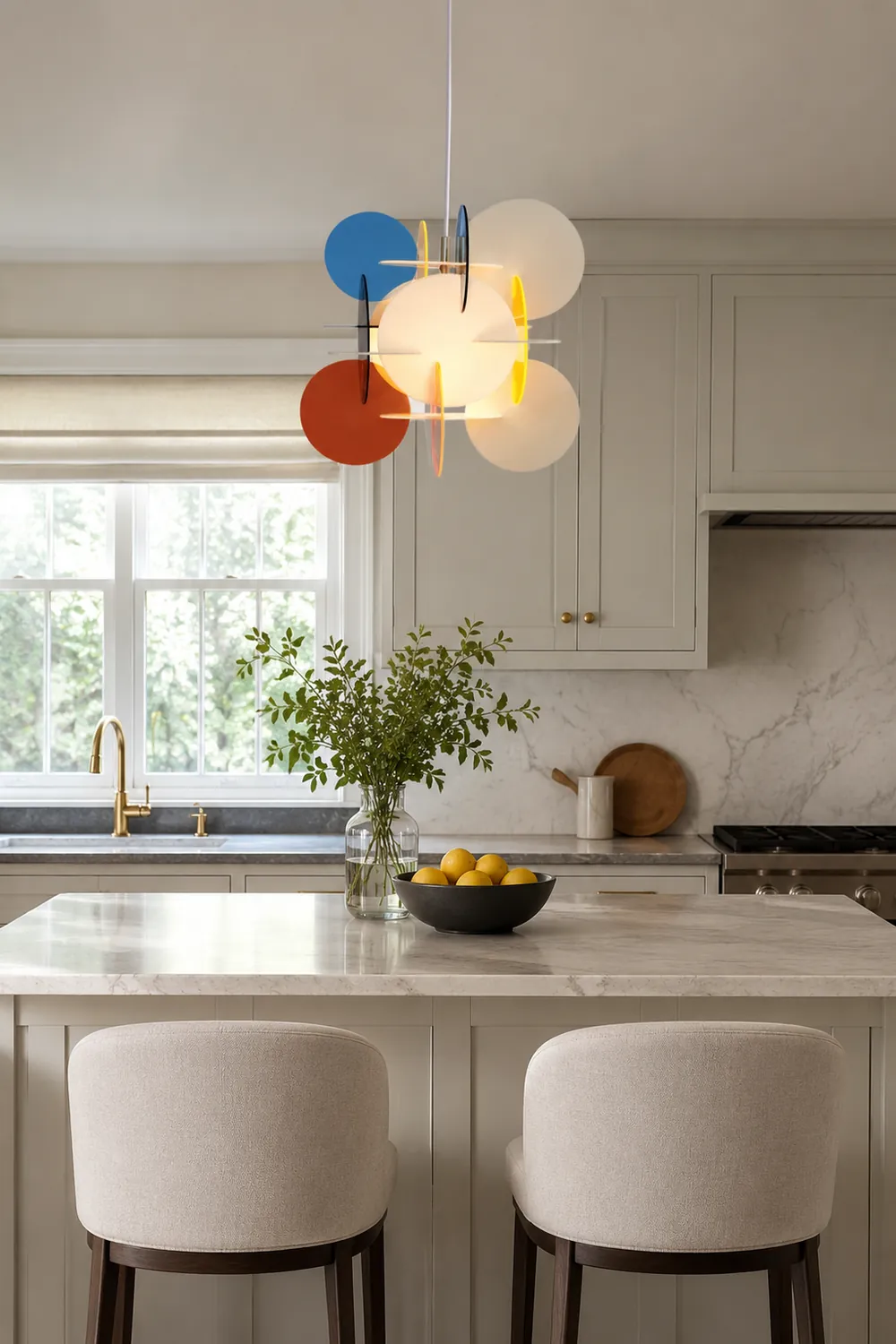 Morandi Modern Colorful Art Creative Pendant Light, Metal/Acrylic - Lumpaz