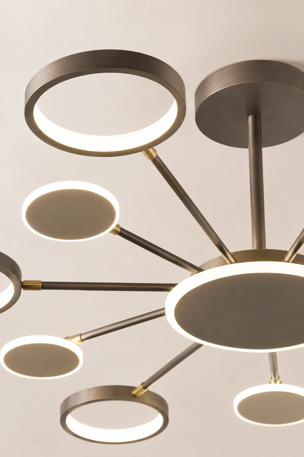 Sumait Modern Led Chandelier, Geometric, Black, Metal/Acrylic - Lumpaz
