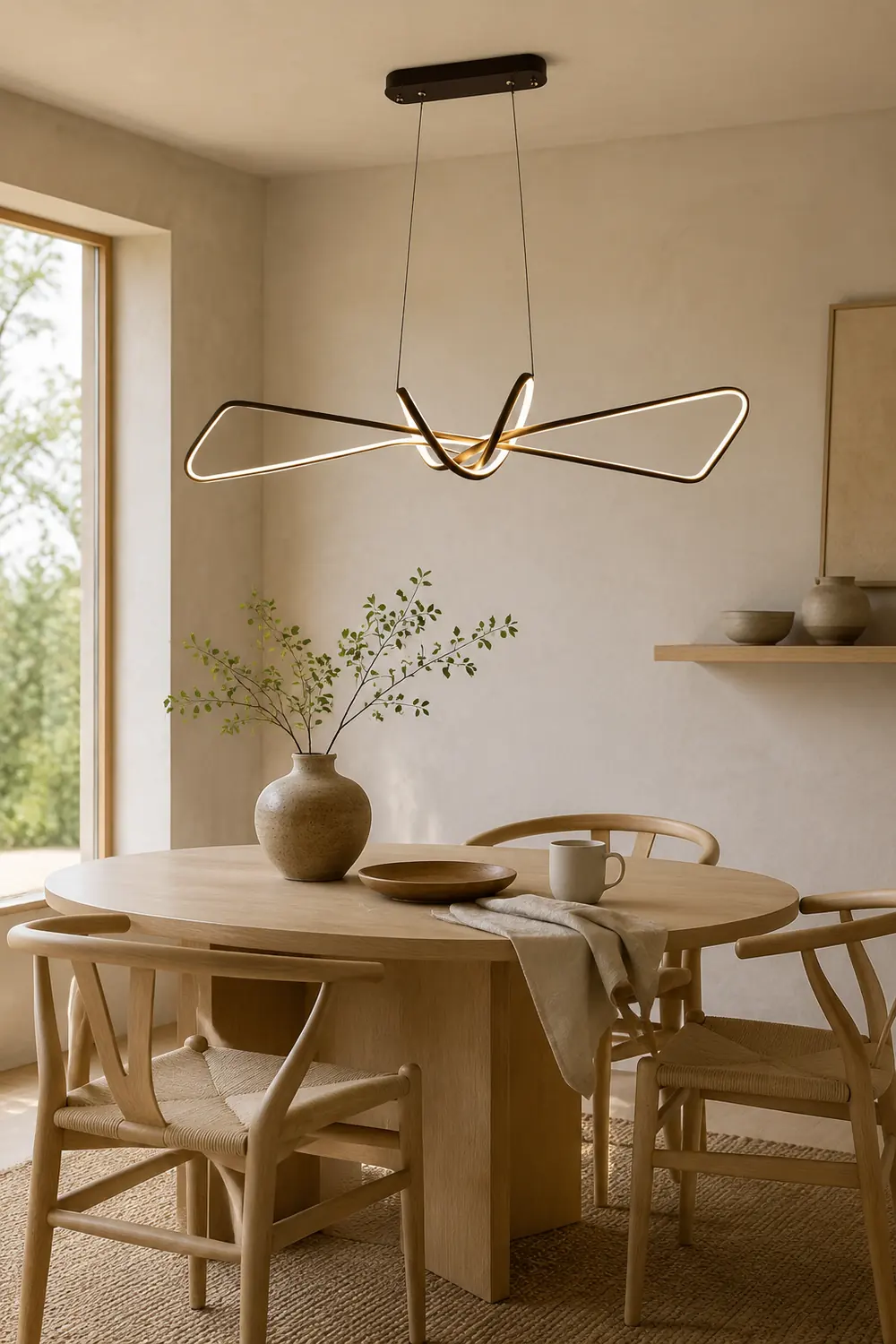 Bouvet Minimalist Geometric Metal Adjustable Pendant Light - Lumpaz