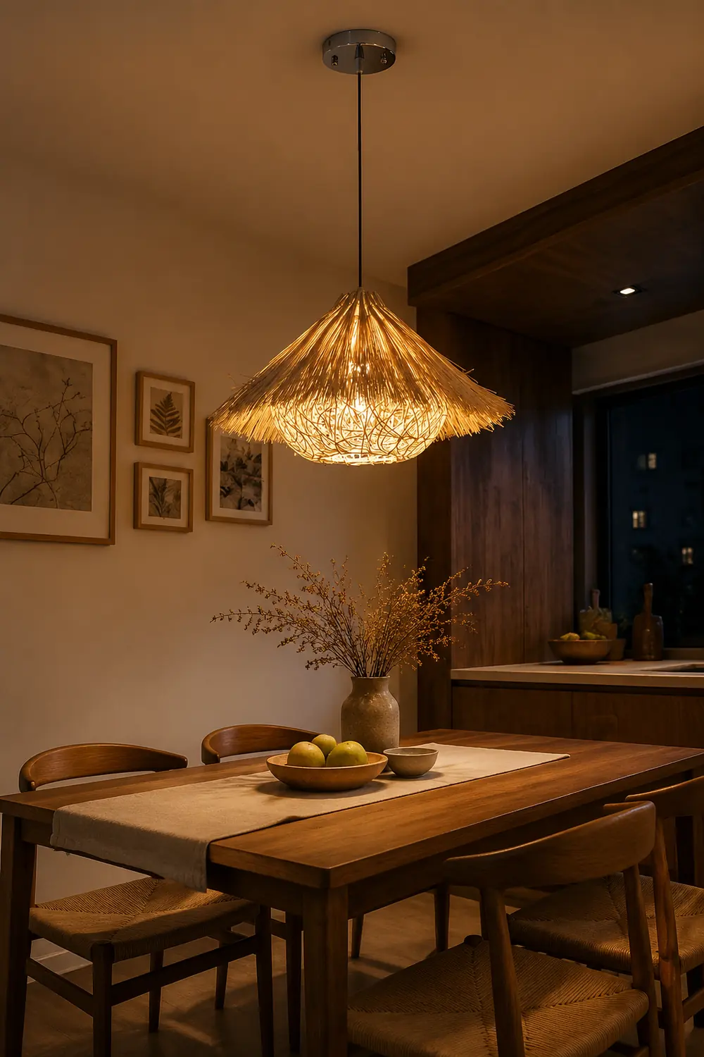 Muto Hand-Woven Rattan Modelling Pendant Light - Lumpaz