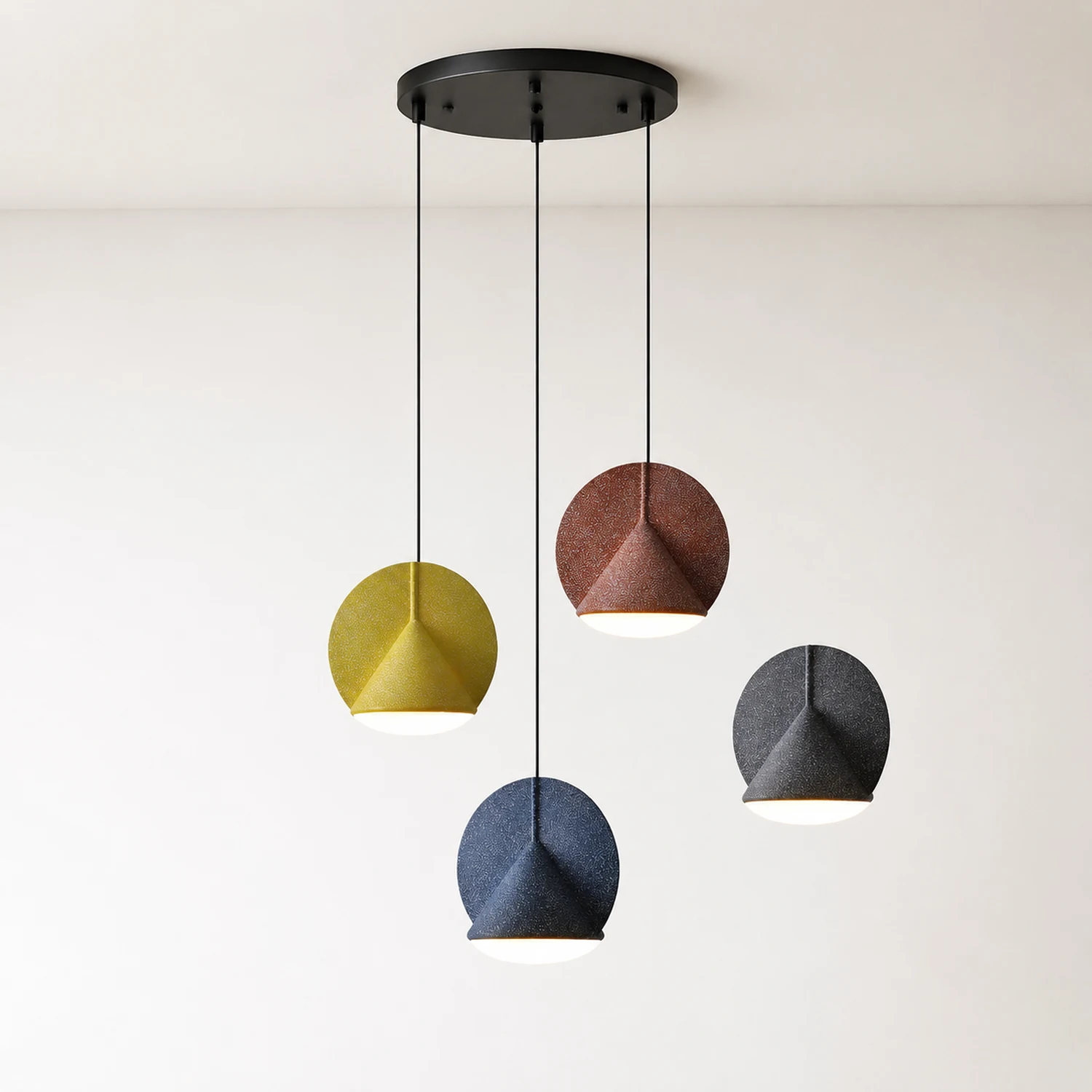 Zaid Modern LED Colorful Shade Hanging Pendant Light - Lumpaz