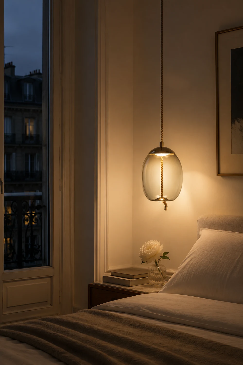 Valentina Nordic LED Pendant Light, Decorative Glass - Lumpaz