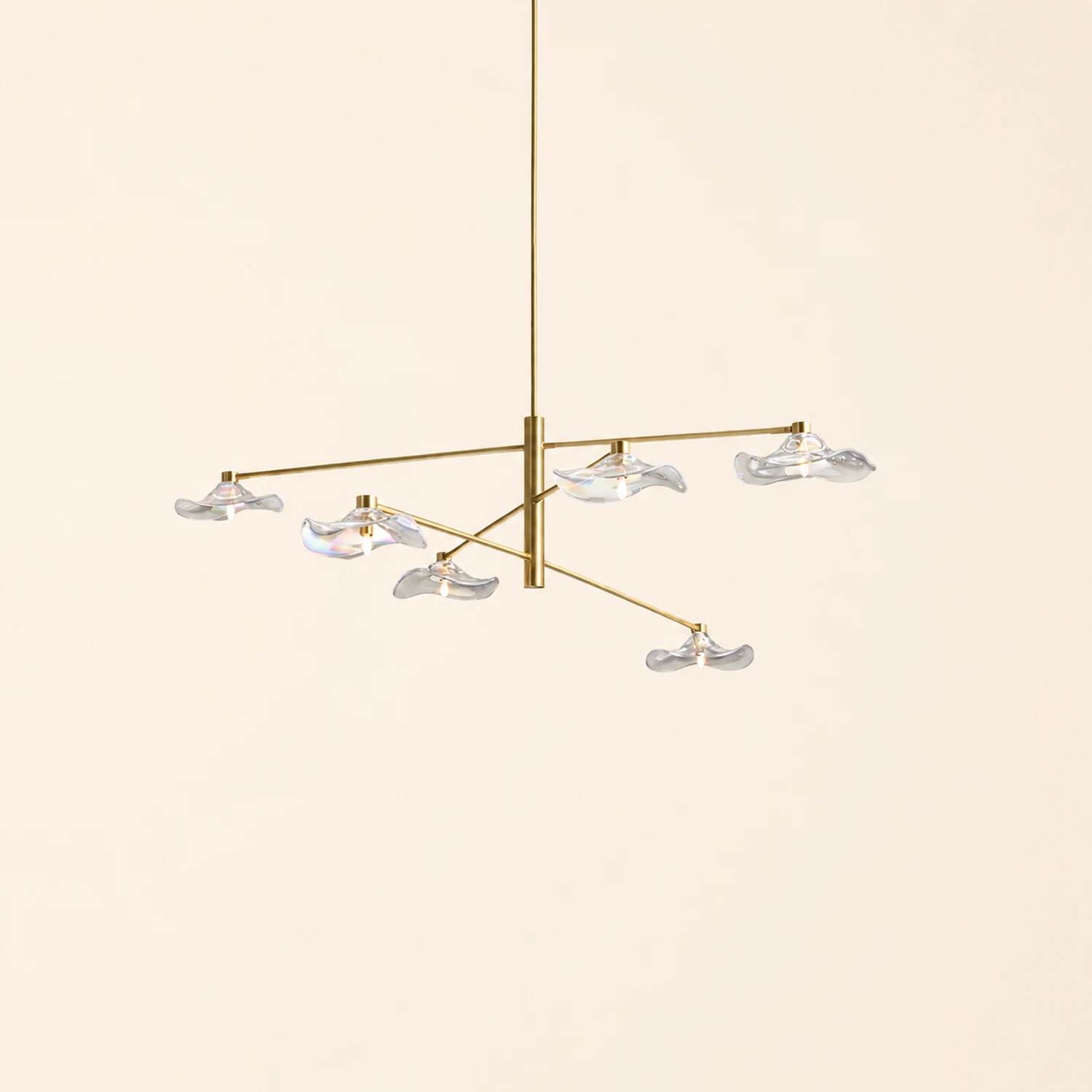 Lotus Leaves Glass Chandelier - Lumpaz