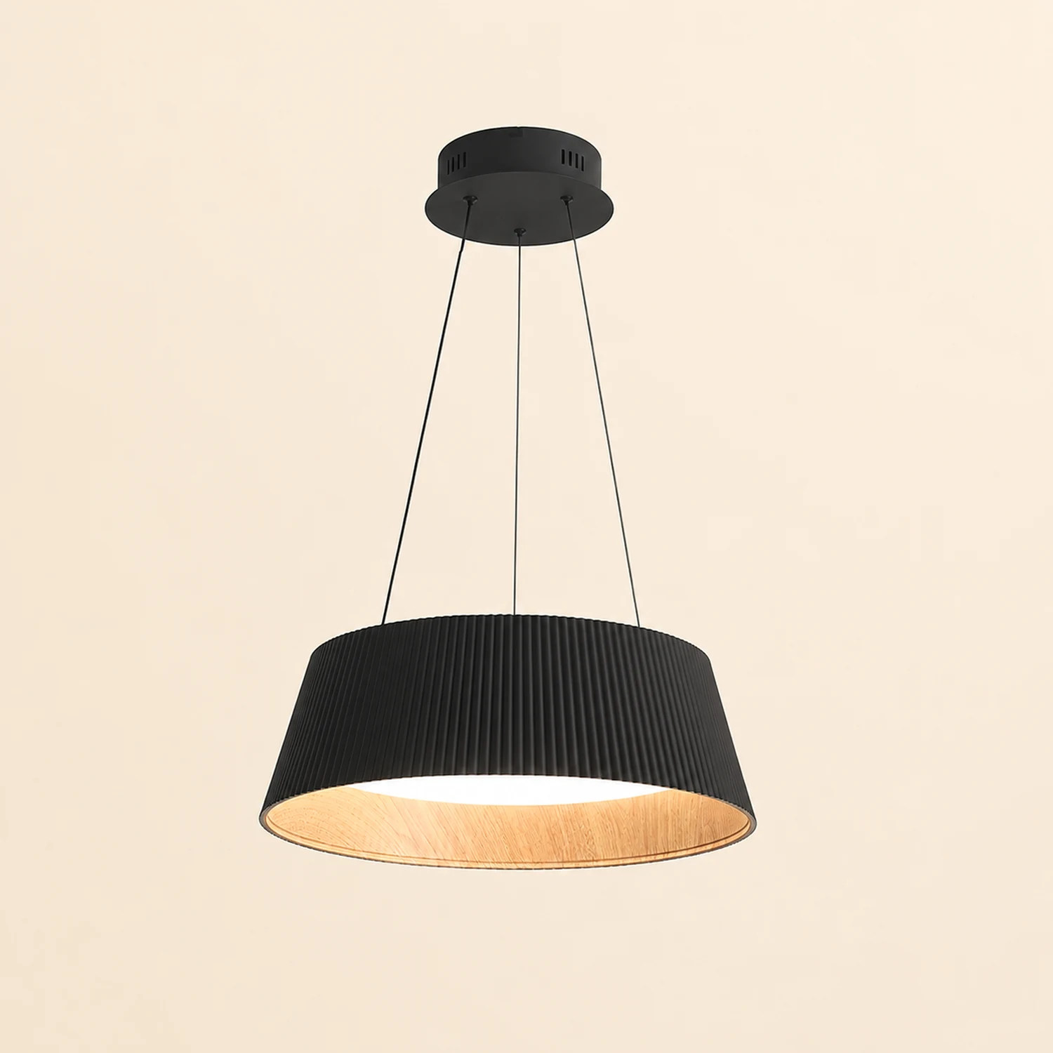 Modern Ribbed Pendant Light - Lumpaz