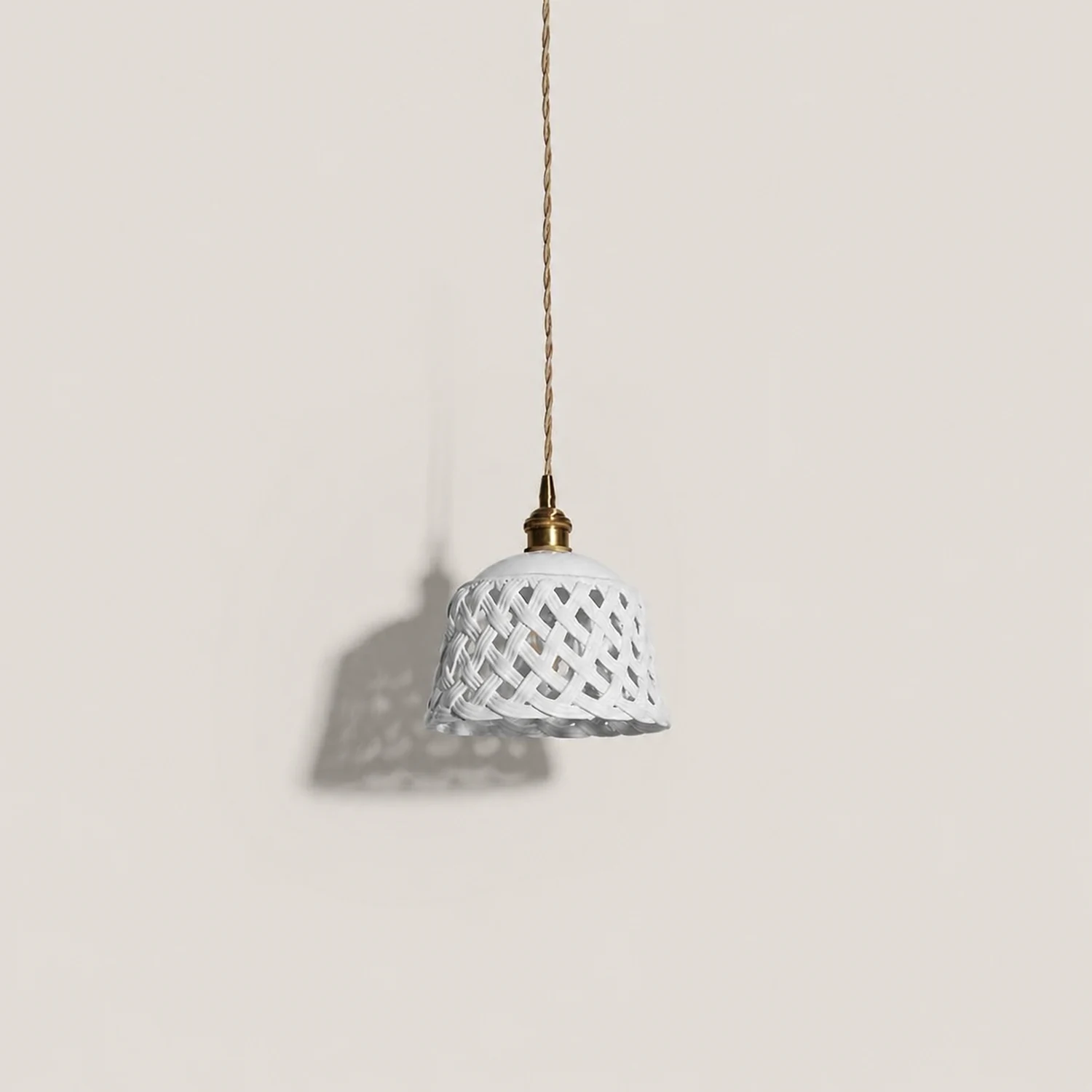 Openwork Ceramic Pendant Lamp - Lumpaz