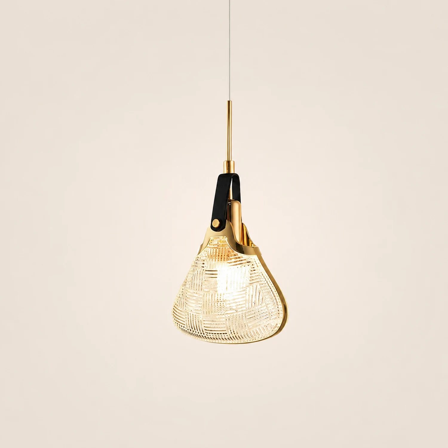 Hailie Postmodern Elegant Gold/Black Bedroom Pendant Light - Lumpaz