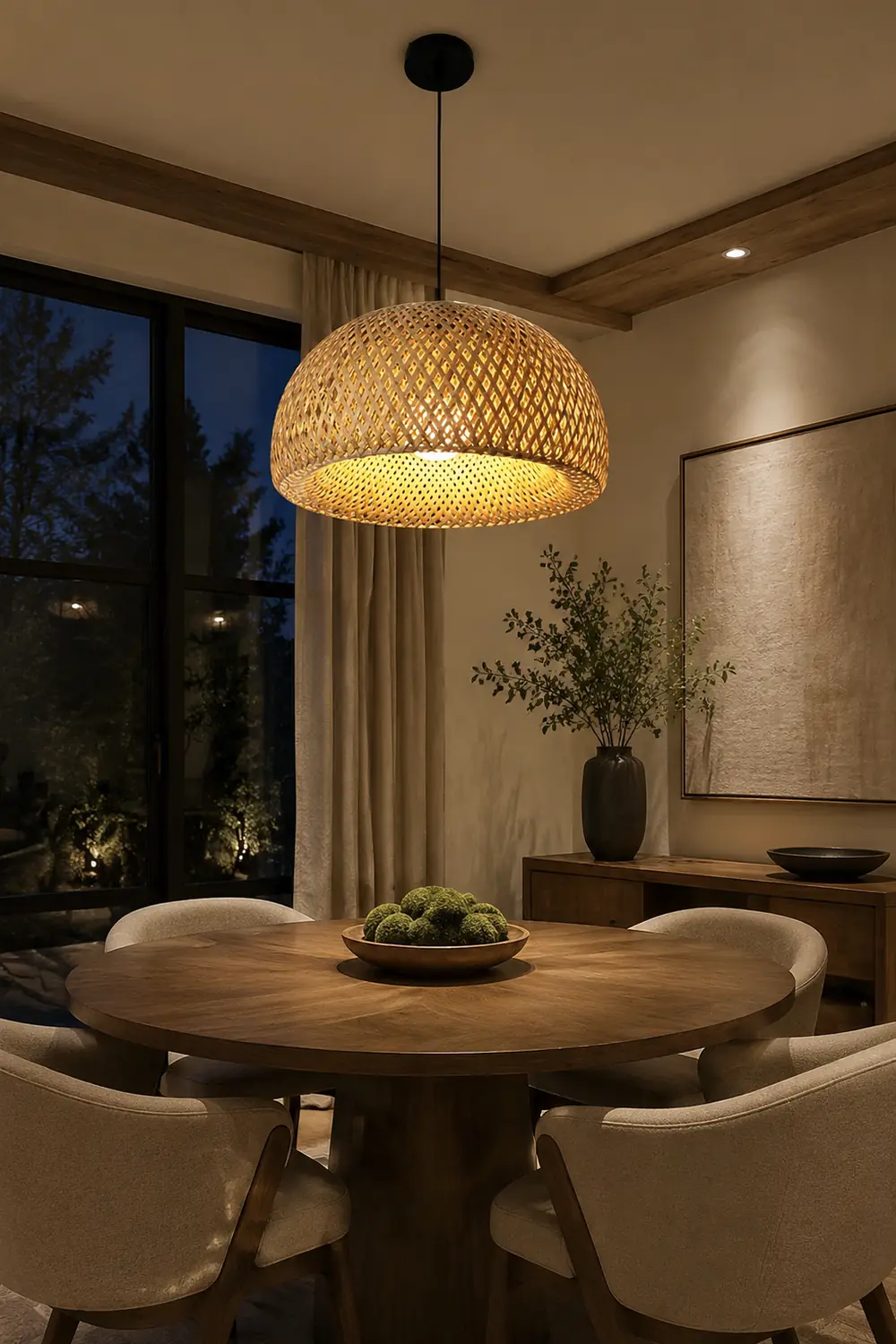 Bamboo Braided Pendant Lamp - Lumpaz
