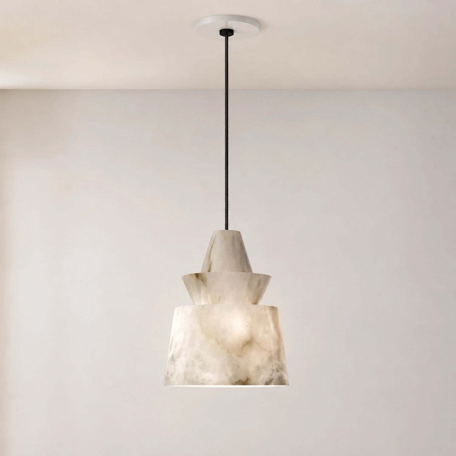 White Alabaster  Pendant Light - Lumpaz
