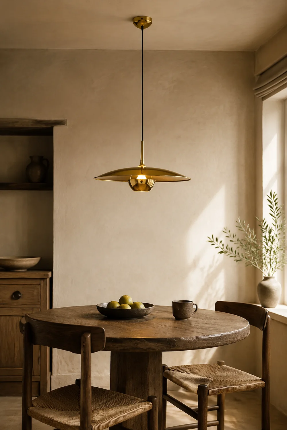 Cairns Minimalist Metal Pendant Light, Gold - Lumpaz