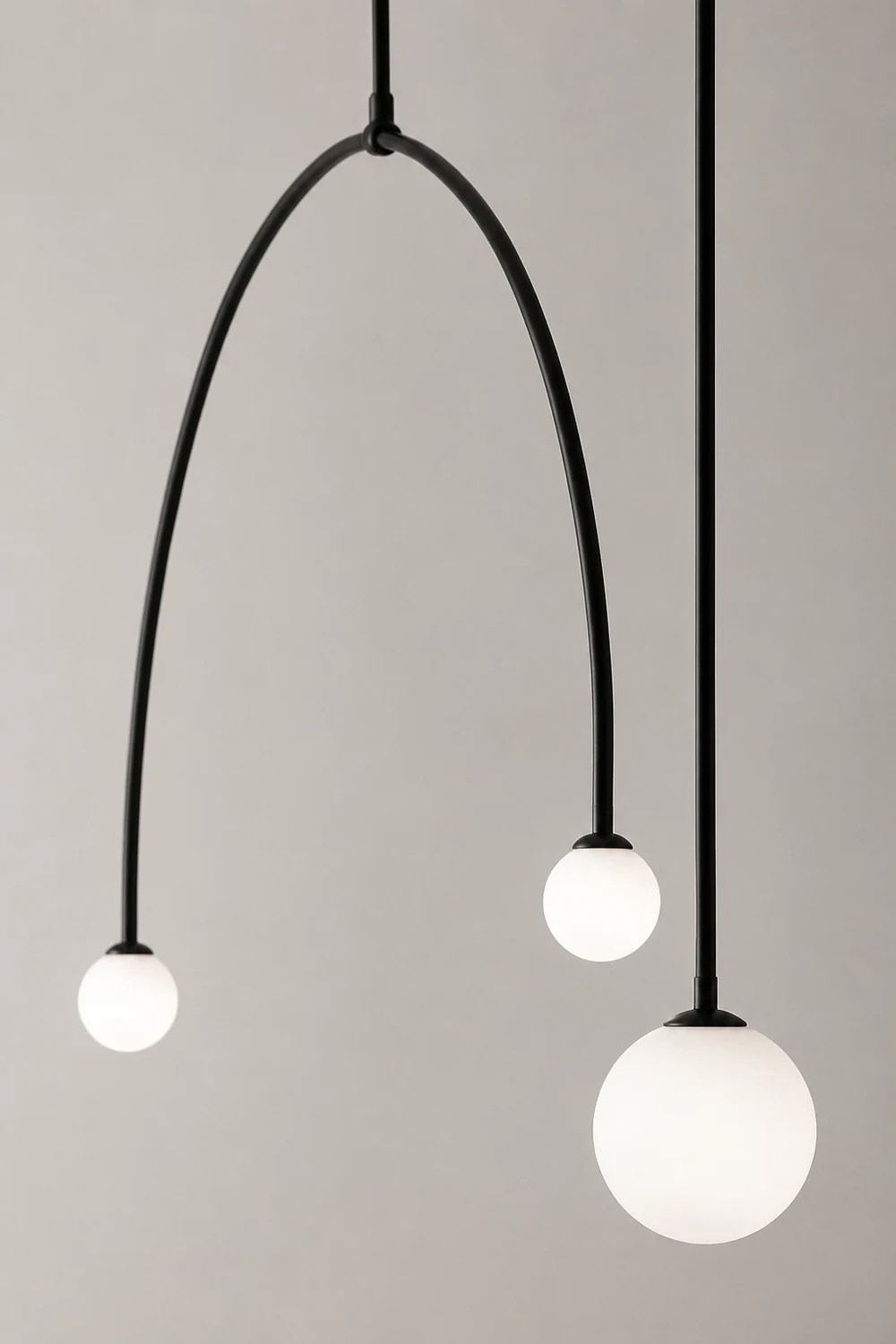 Avi Minimalist Linear Metal Pendant Light, Black - Lumpaz