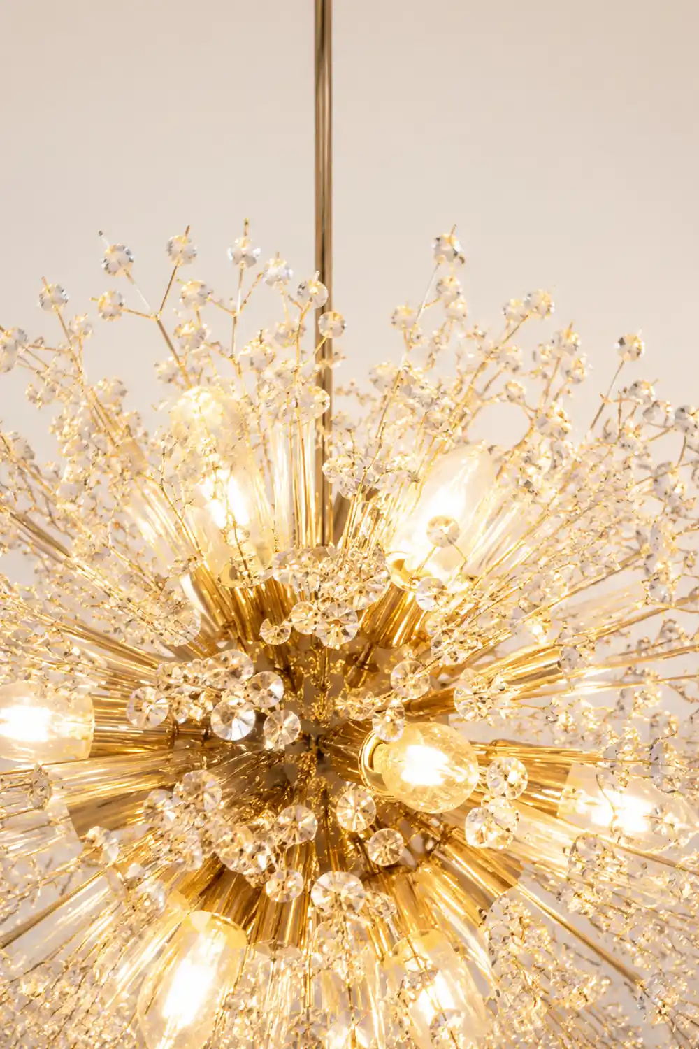 Lili Elegant Dandelion Metal/Acrylic Pendant Light, Gold/Chorme - Lumpaz