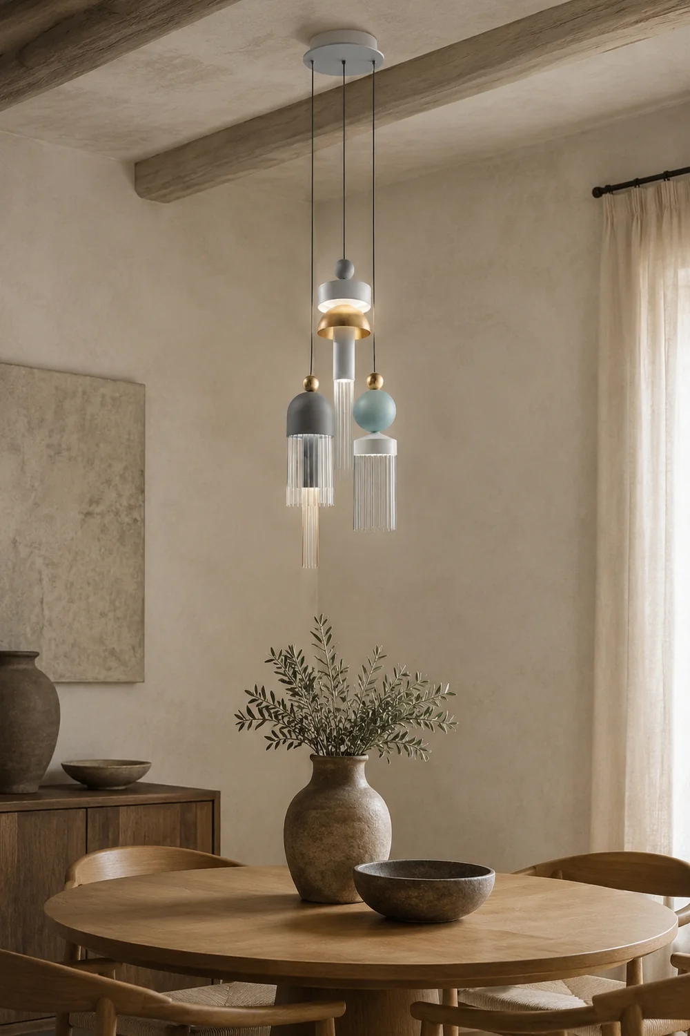 Colon Modern Tassel Metal Pendant Light - Lumpaz