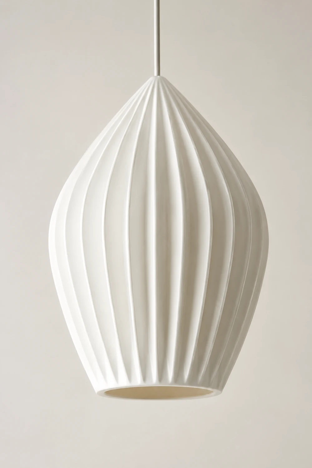 Ceramic Ribbed Pendant light - Lumpaz