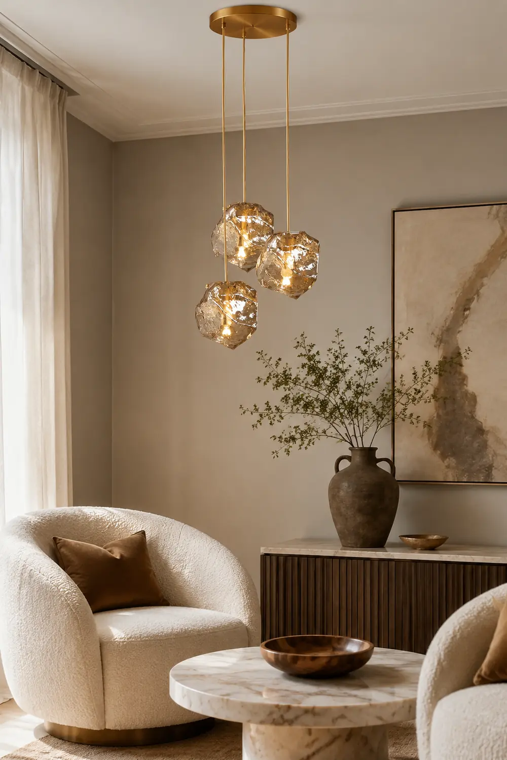 Illyria Ice Glass Pendant Lamp - Lumpaz