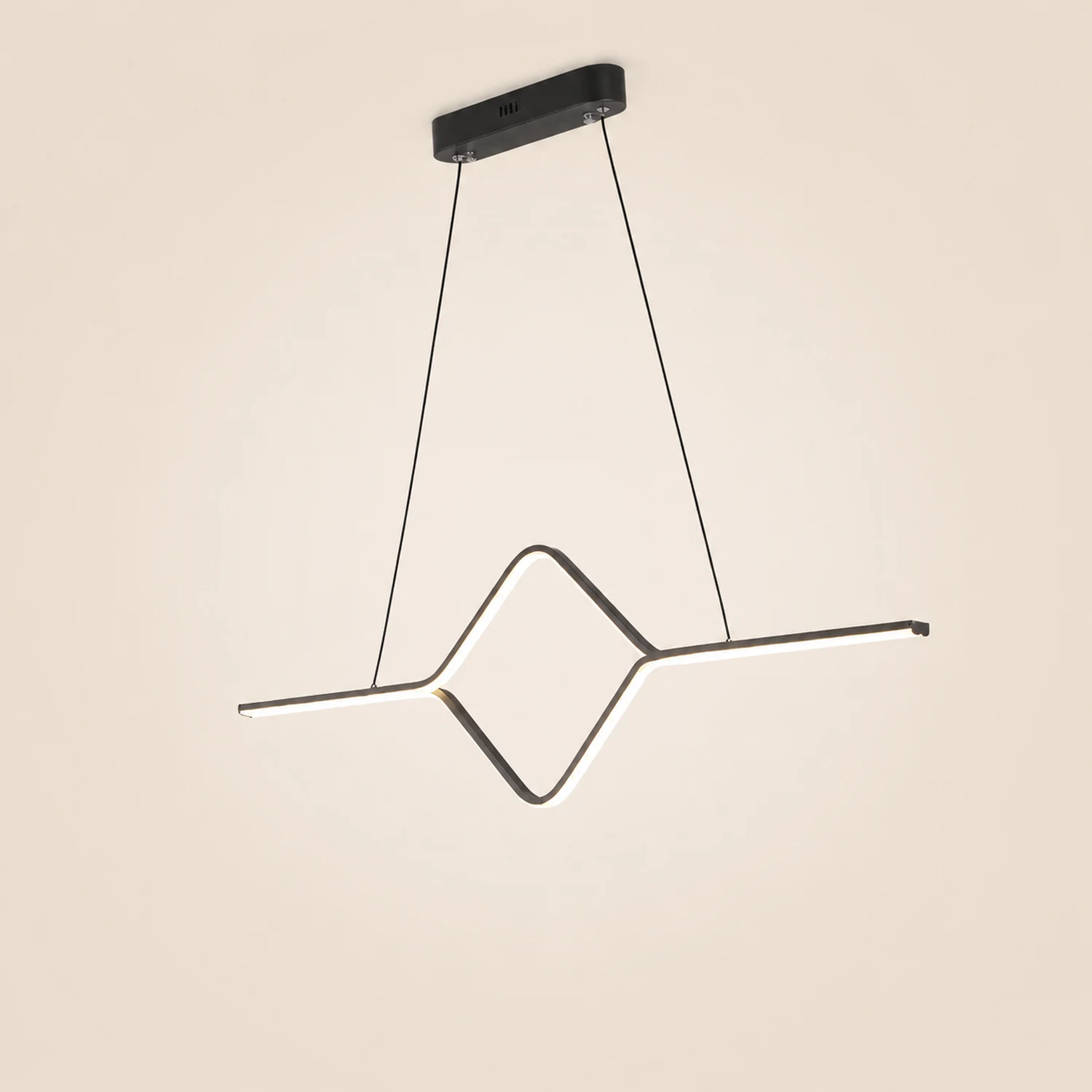Bouvet Modern Linear Square Pendant Light, , Gold/Black - Lumpaz