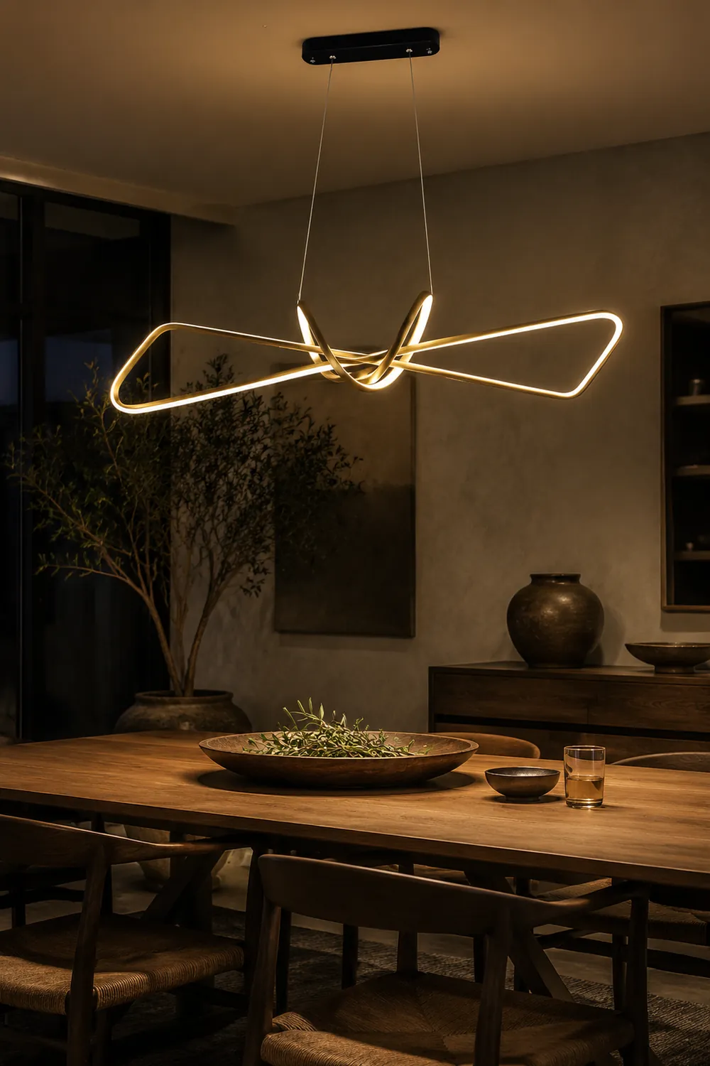 Bouvet Minimalist Geometric Metal Adjustable Pendant Light - Lumpaz