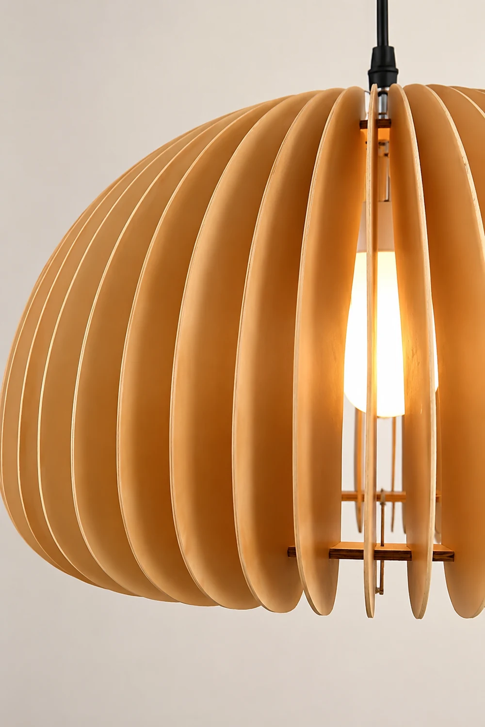Wooden Pumpkin Pendant Lamp - Lumpaz