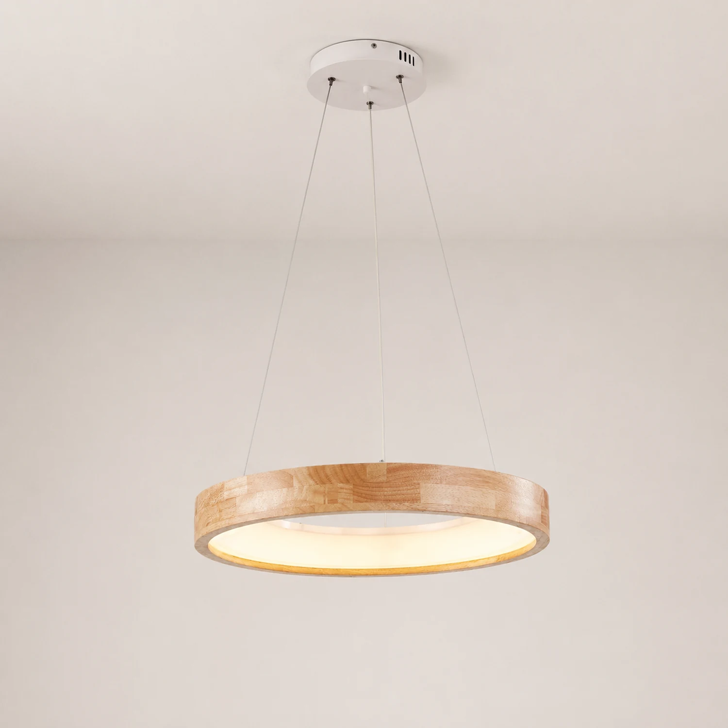 Ozawa Modern Ring Wood Pendant Light - Lumpaz