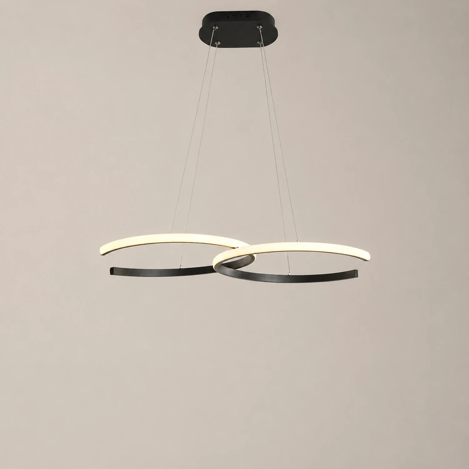 Modern Minimalist Pendant Light, Double-C - Lumpaz