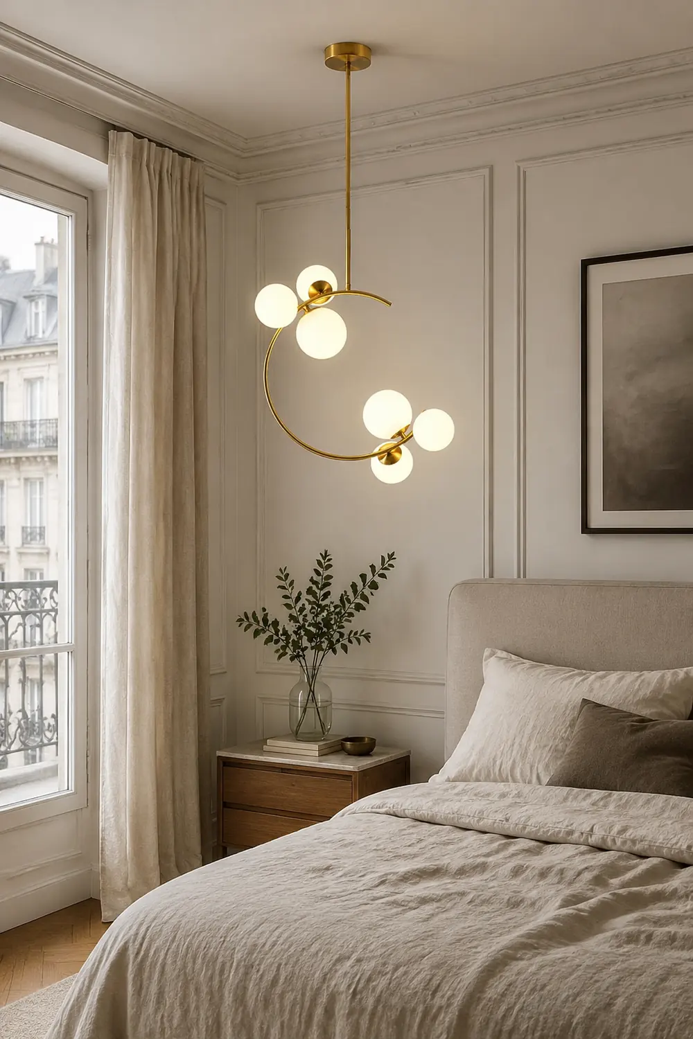 Valentina Modern Glass Globe Pendant Light, Metal & Glass, 3 Style - Lumpaz