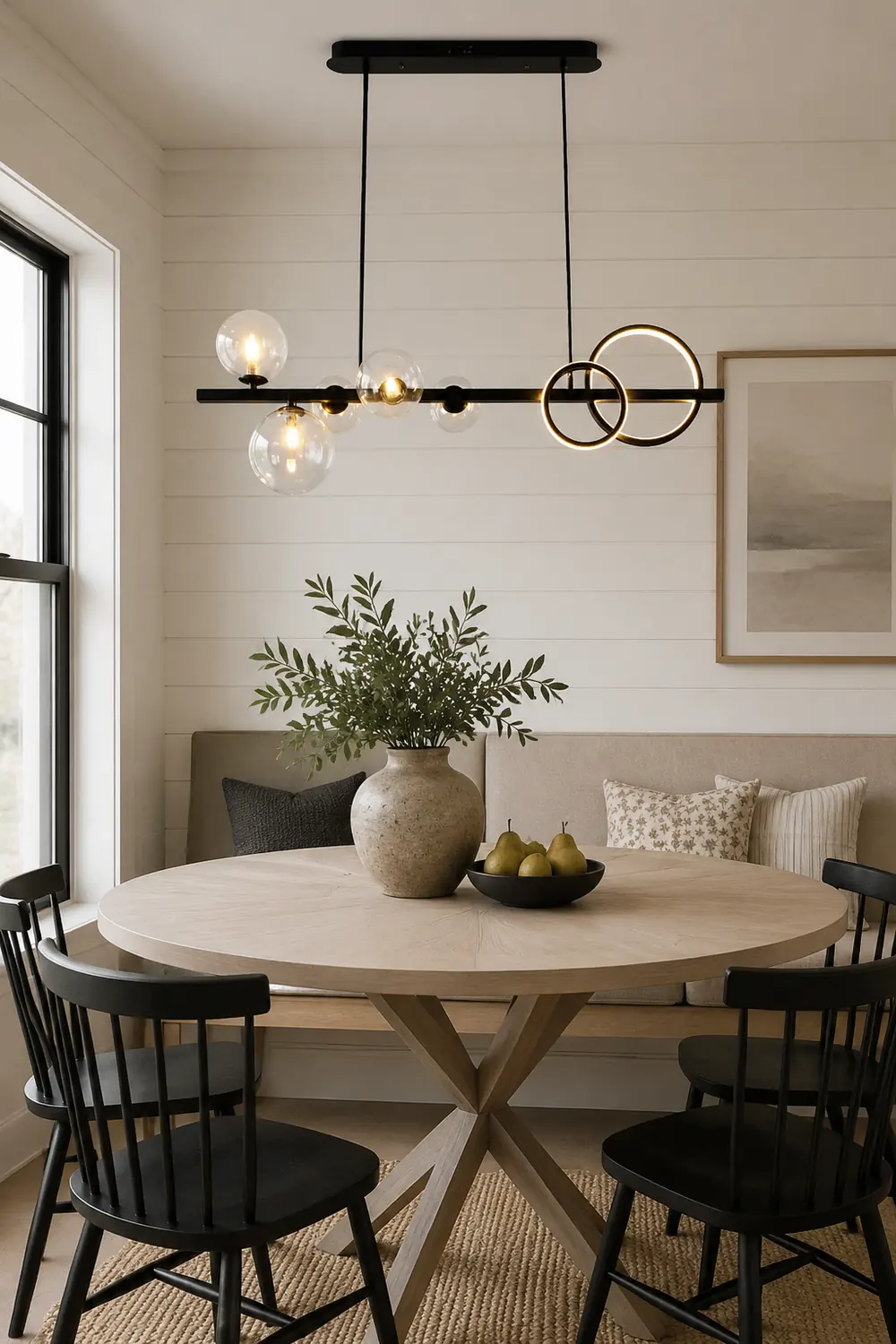 Valentina Pendant Light Bubble Circle Modern, Metal, Black/Gold, Bedroom - Lumpaz