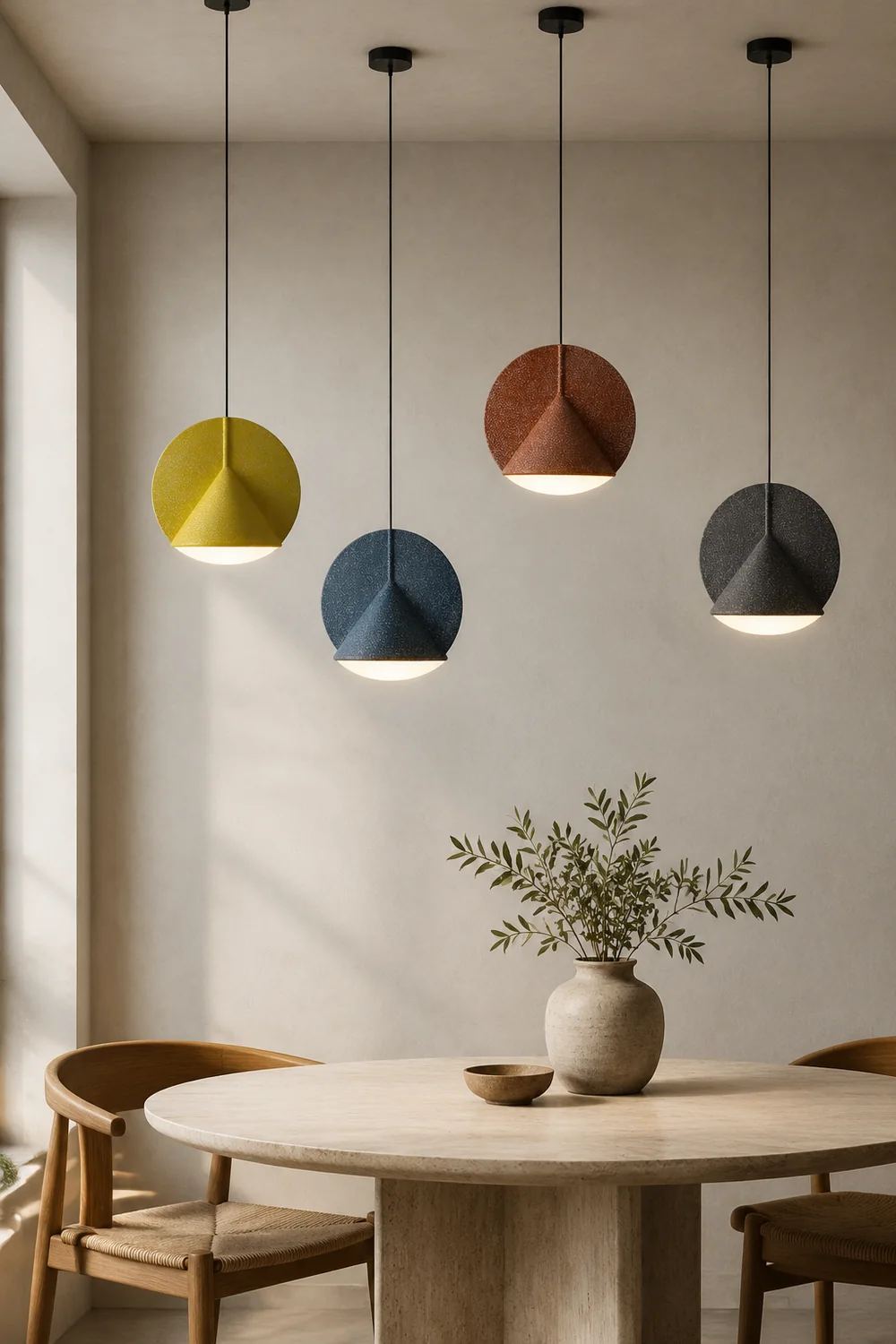 Zaid Modern LED Colorful Shade Hanging Pendant Light - Lumpaz