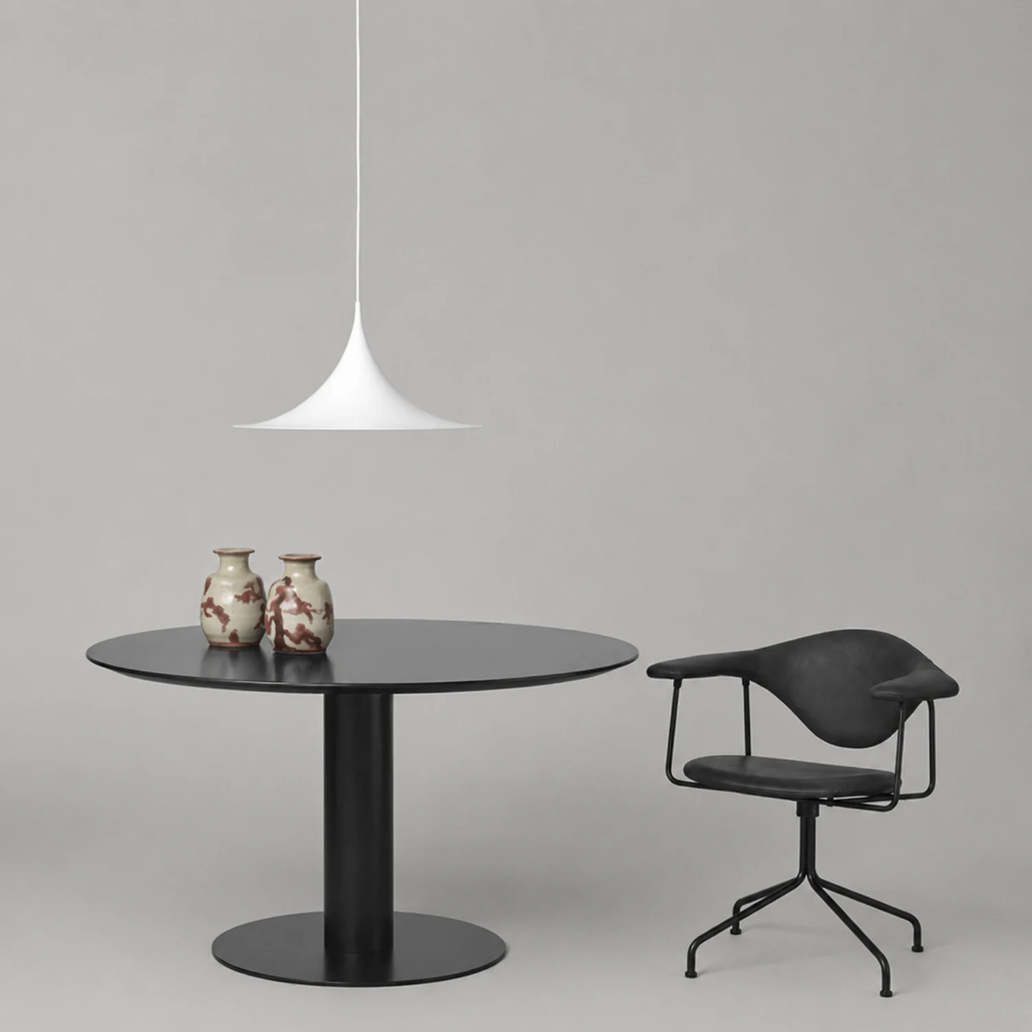 Cairns Mordern Pendant Light, Metal Black/White Dinning Room - Lumpaz