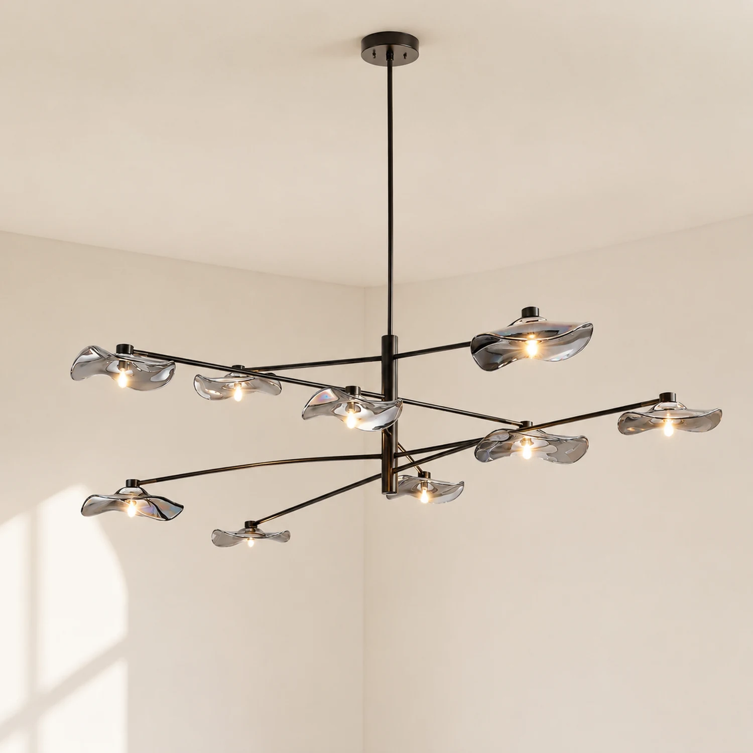 Lotus Leaves Glass Chandelier - Lumpaz