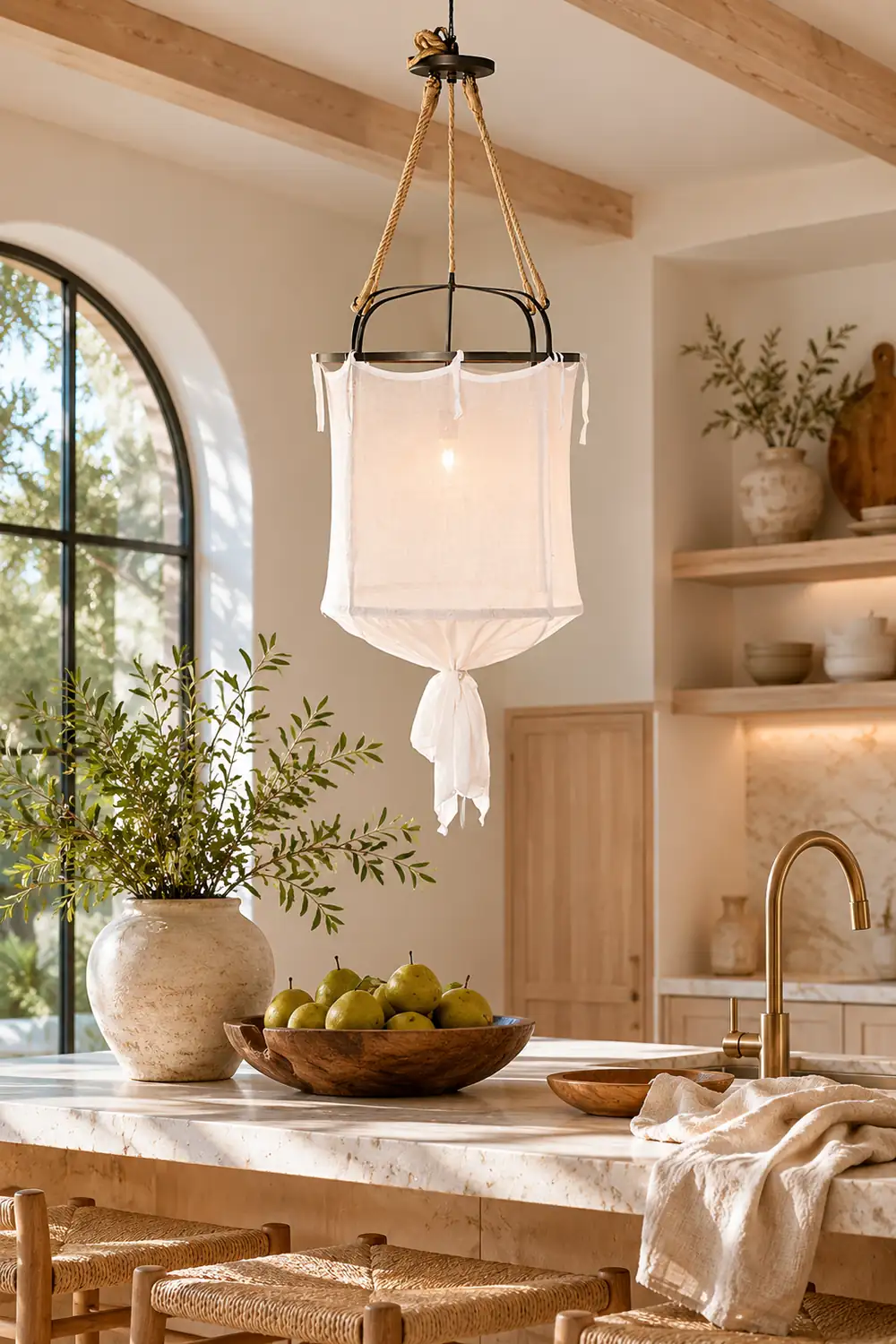 Provence Linen Pendant Light - Lumpaz