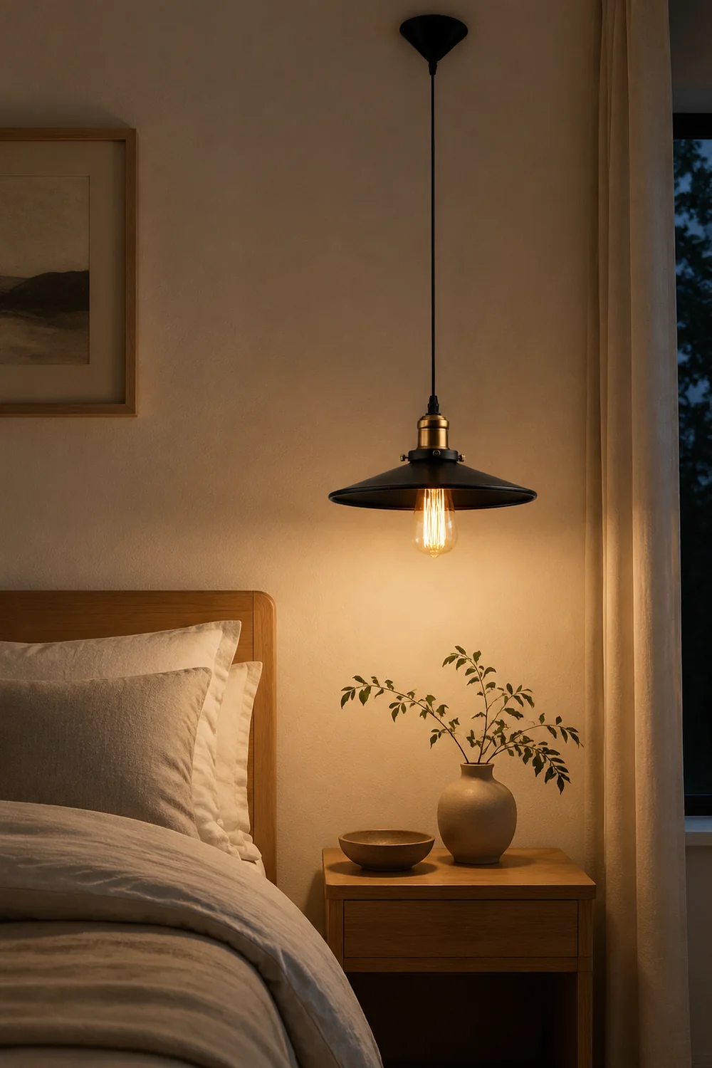 Alessio Modern Industrial Pot Metal Pendant Light, Black - Lumpaz