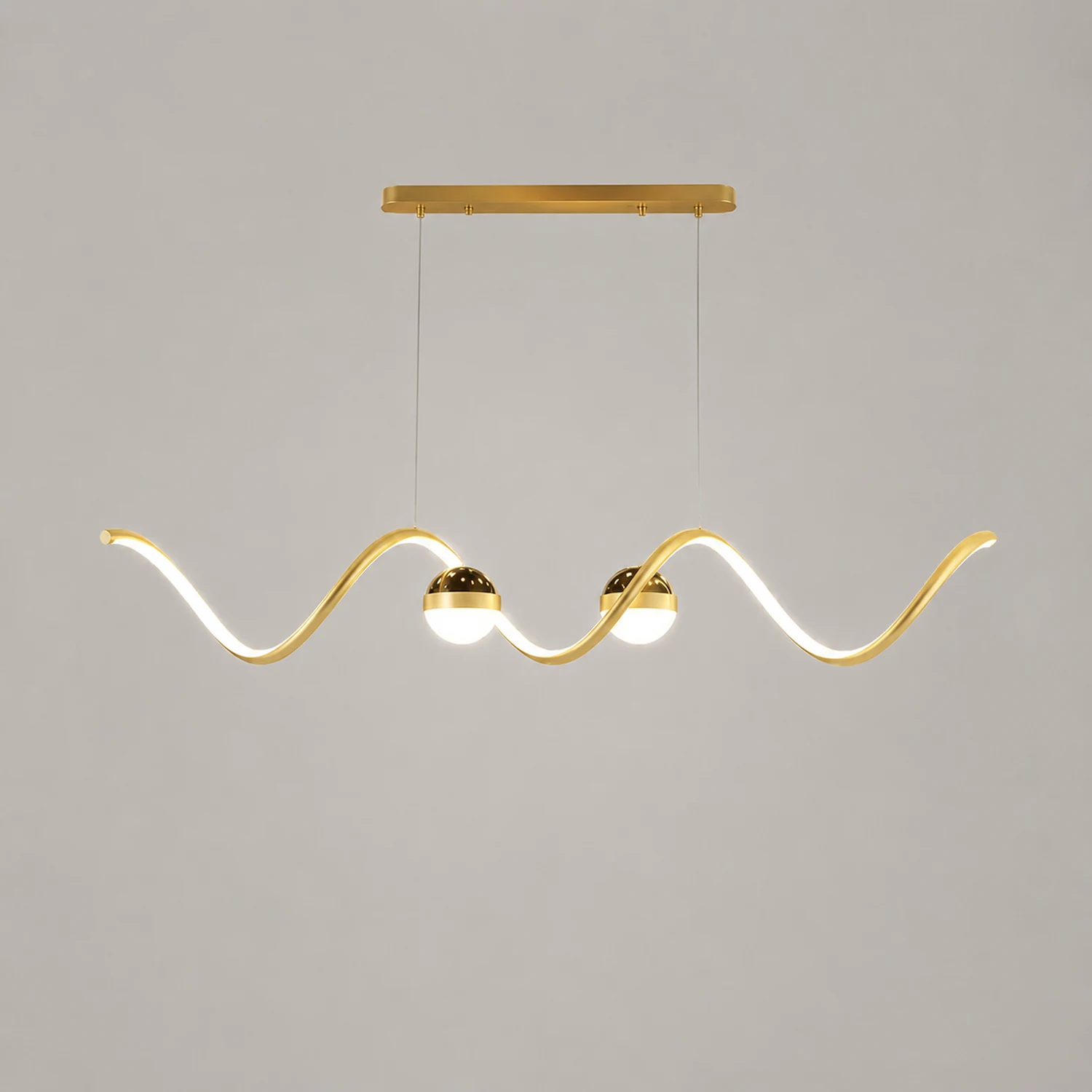 Madina Nordic Globe Wavy Metal/Acrylic Pendant Light - Lumpaz