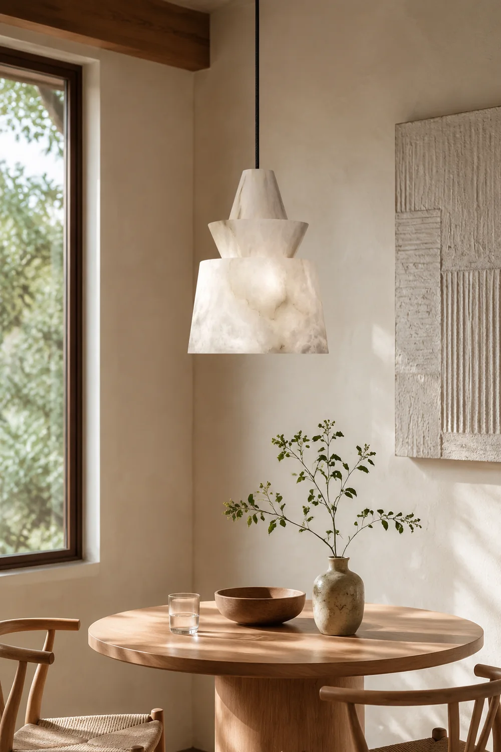 White Alabaster  Pendant Light - Lumpaz