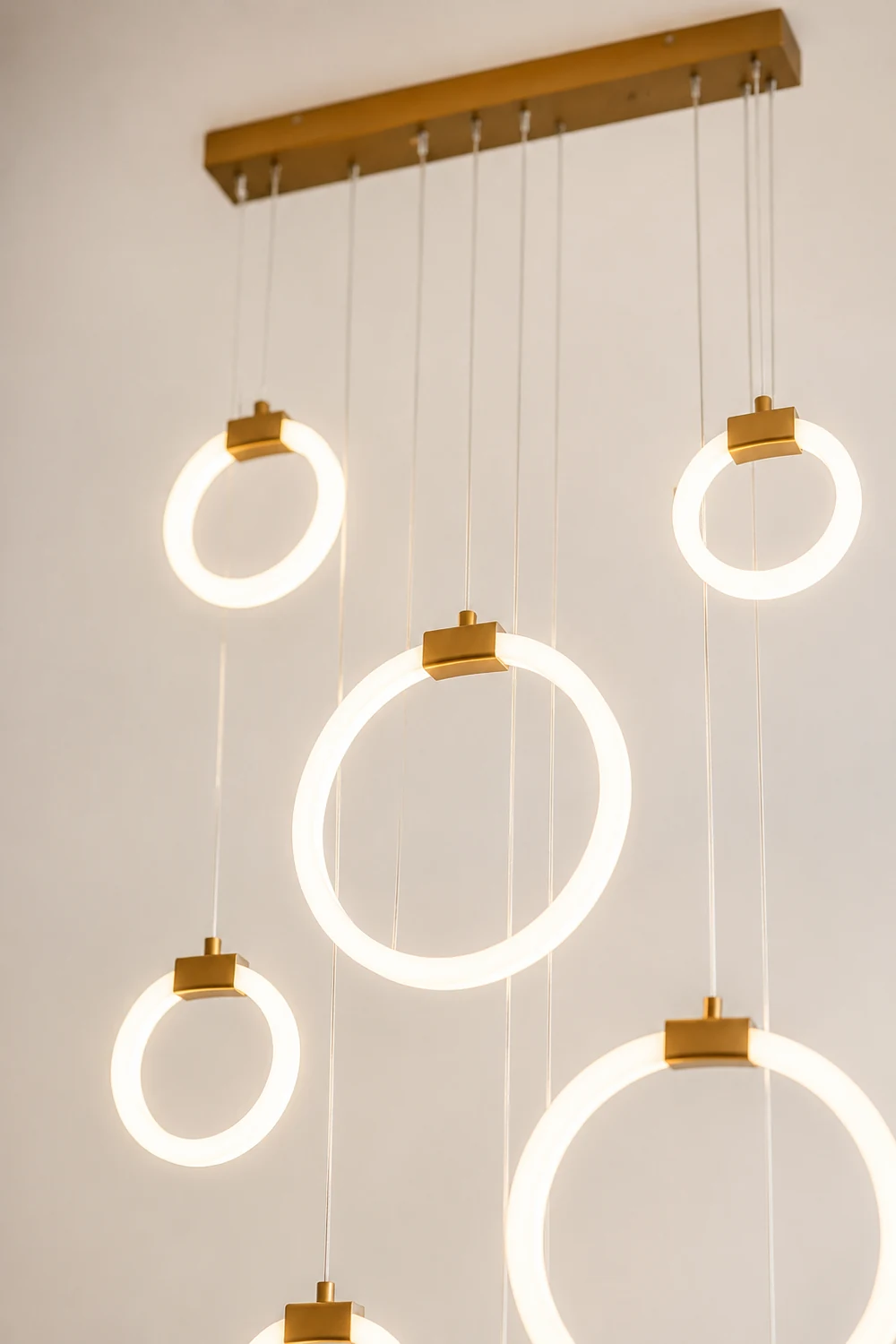 Jibril Minimalist Staircase Ring Metal Pendant Light - Lumpaz
