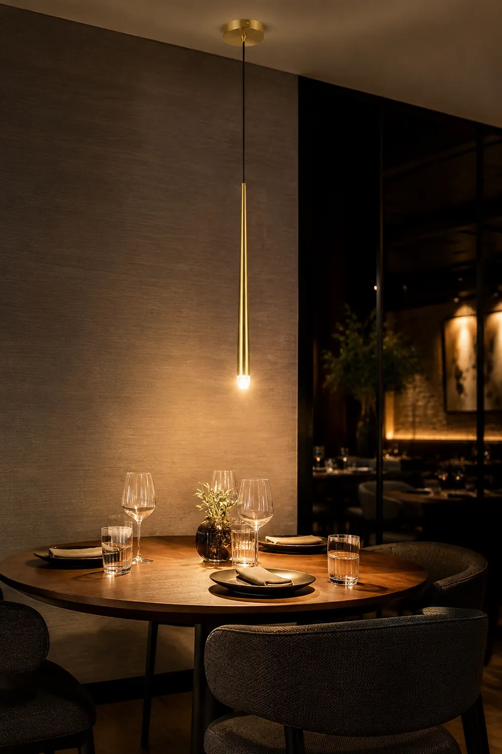 Carr Pendant Light Linear Modern, Metal, Gold, Living Rooms - Lumpaz