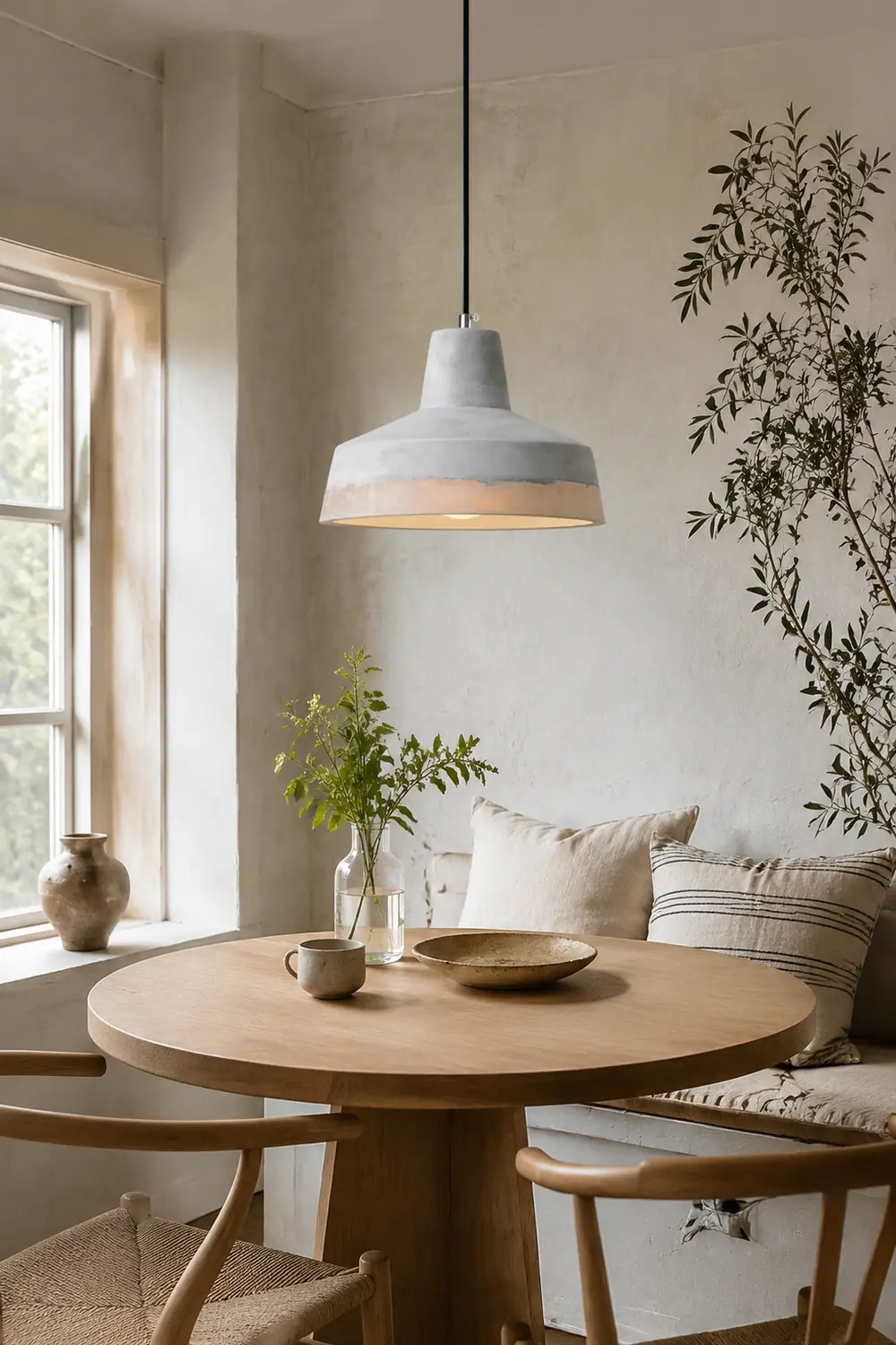 Delia Cement Pendant Light - Lumpaz
