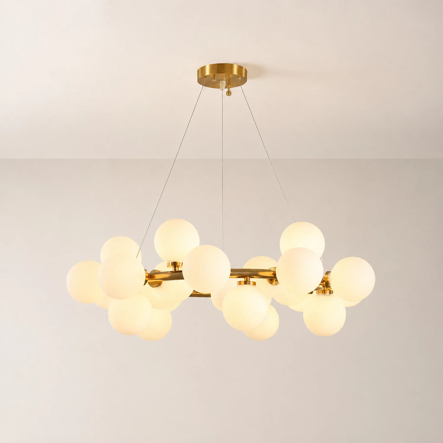 Valentina Chandelier Bubble, Magic Beans, Glass, Dining Room - Lumpaz