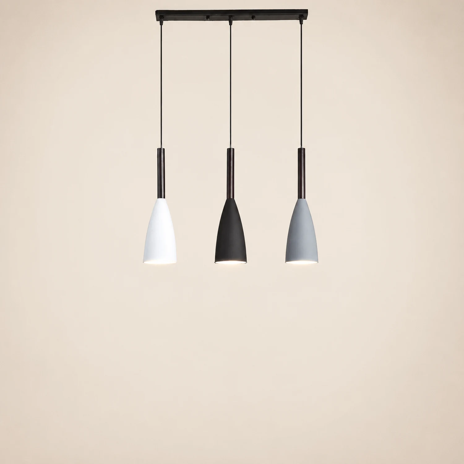 Morandi Kitchen Island Pendant Light Cluster, Wood/Metal - Lumpaz