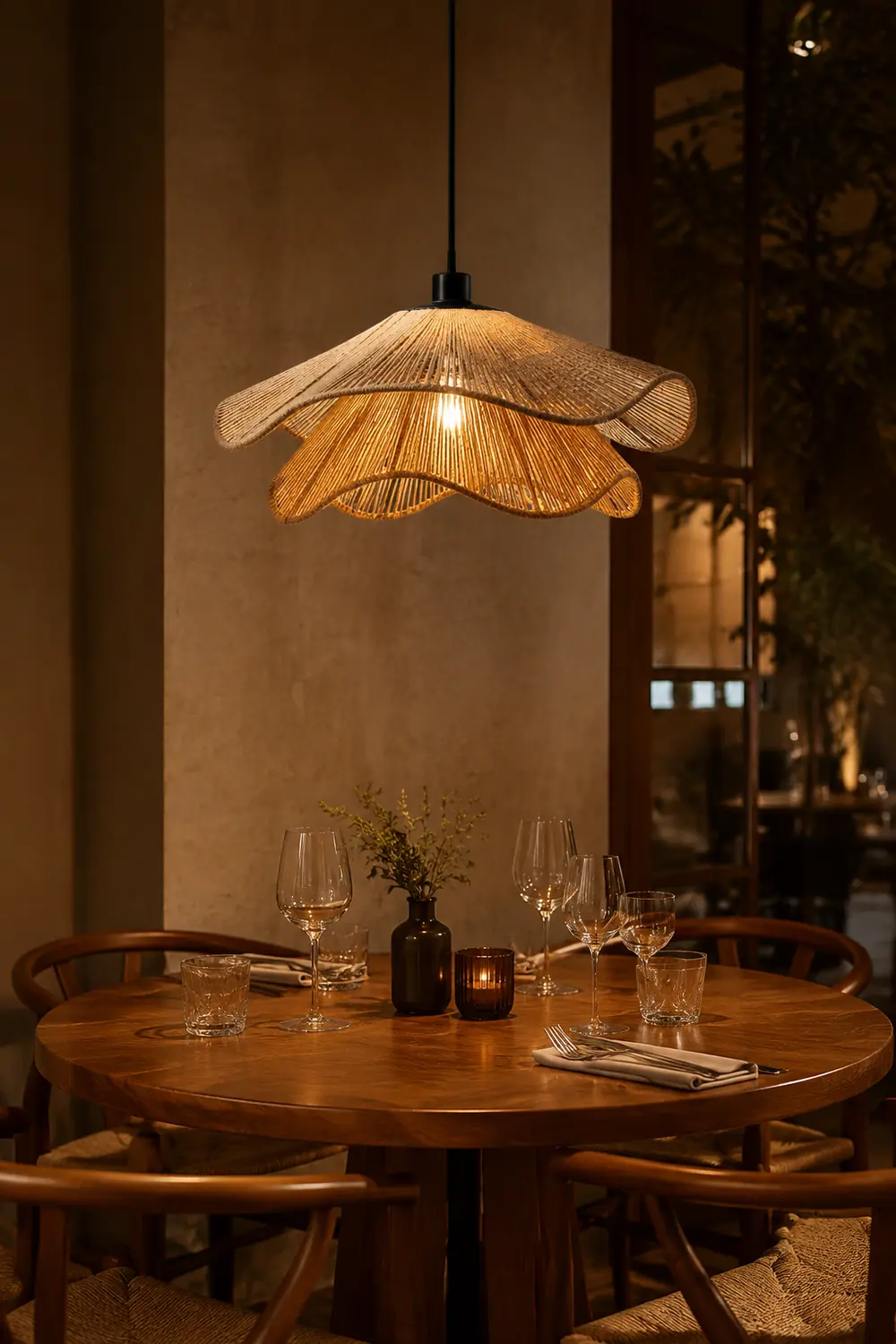 Handmade Straw Hat Pendant Lamp - Lumpaz