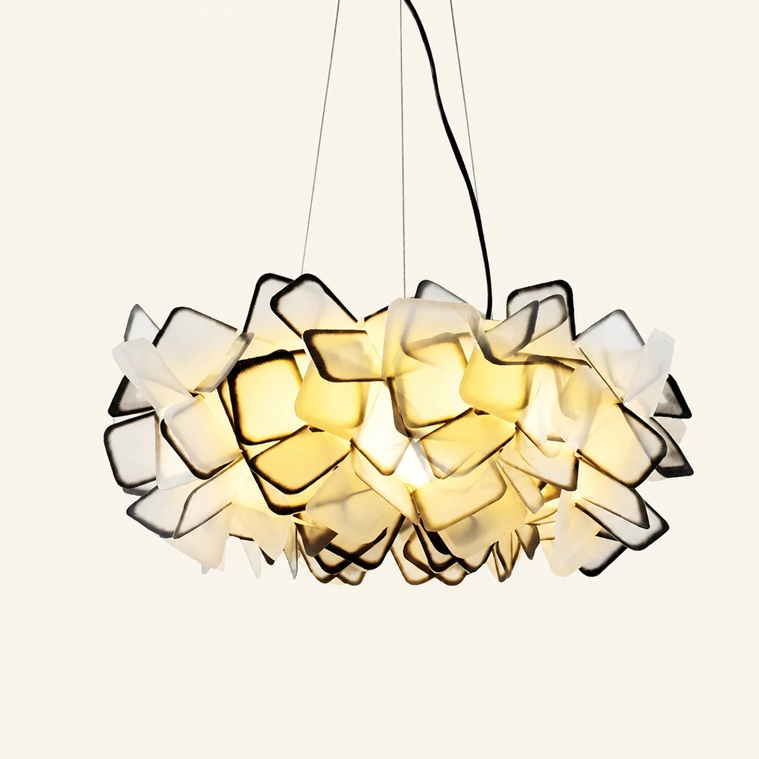 Bella Modern Decorative Flower Acrylic Pendant Light, Black/Blue - Lumpaz