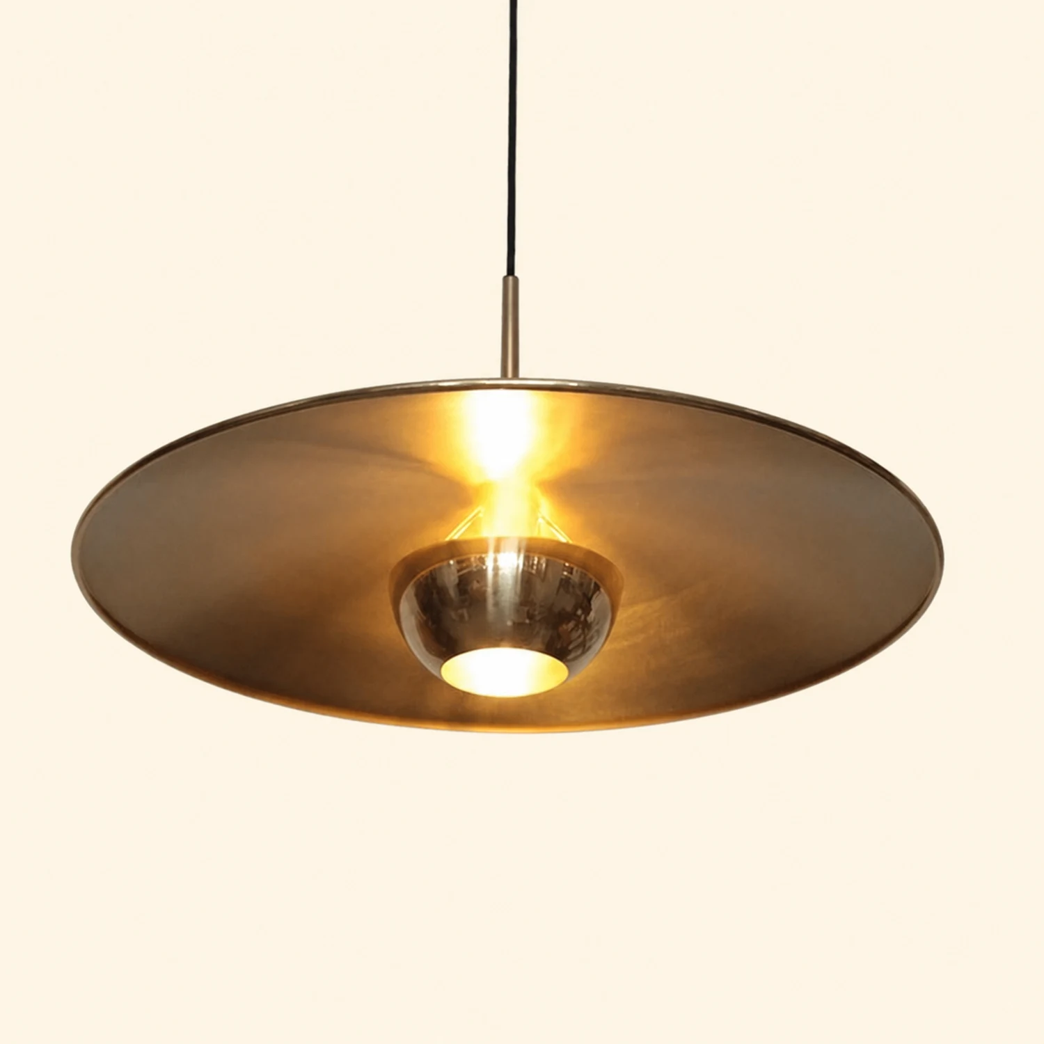 Cairns Minimalist Metal Pendant Light, Gold - Lumpaz