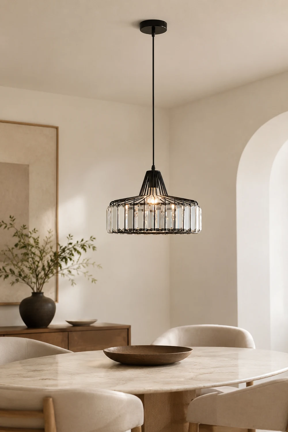 Crystal Drum Pendant Lamp - Lumpaz